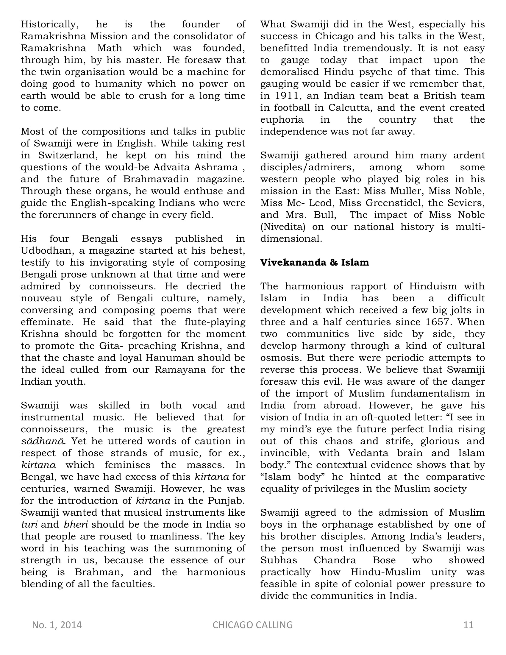 Chicago Calling ezine
