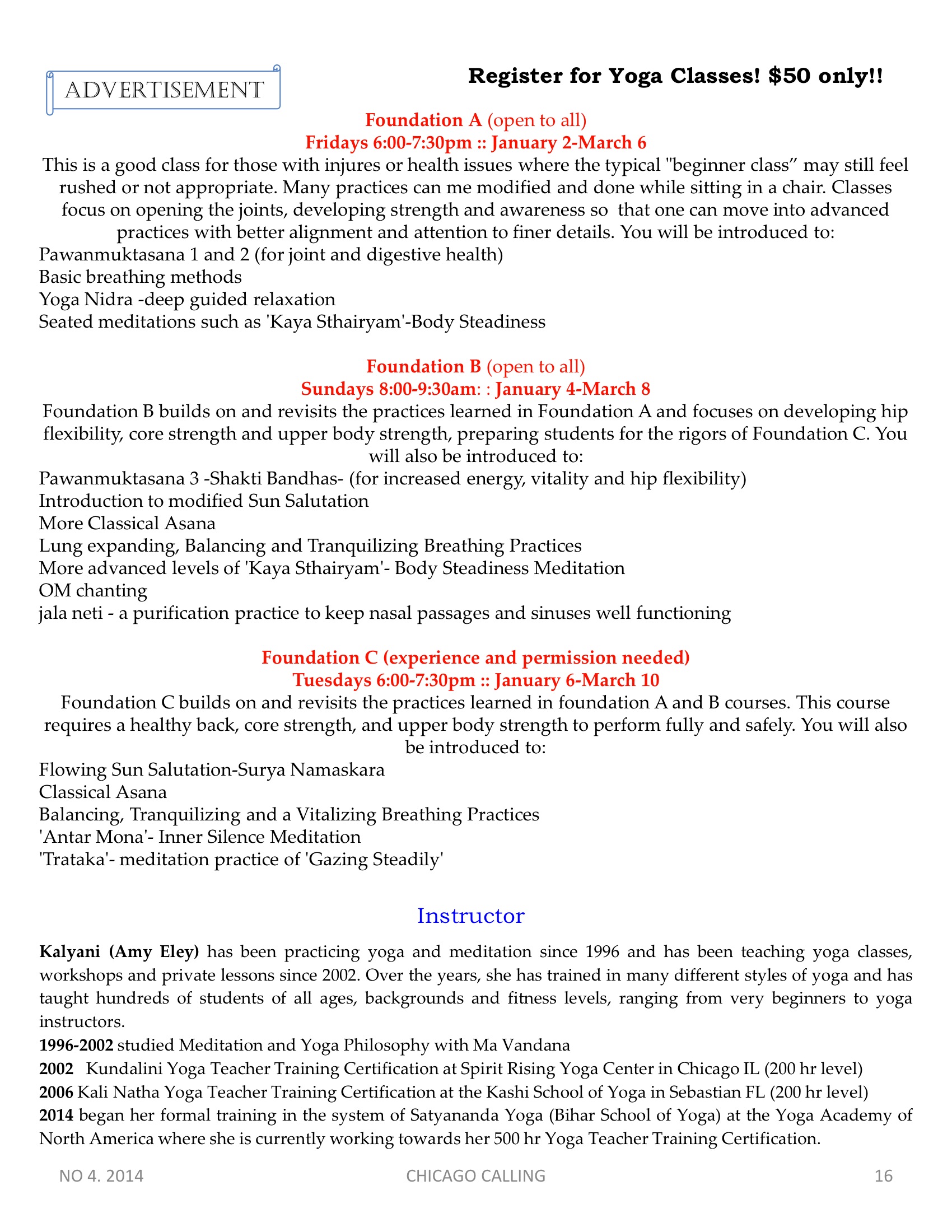 Chicago Calling ezine
