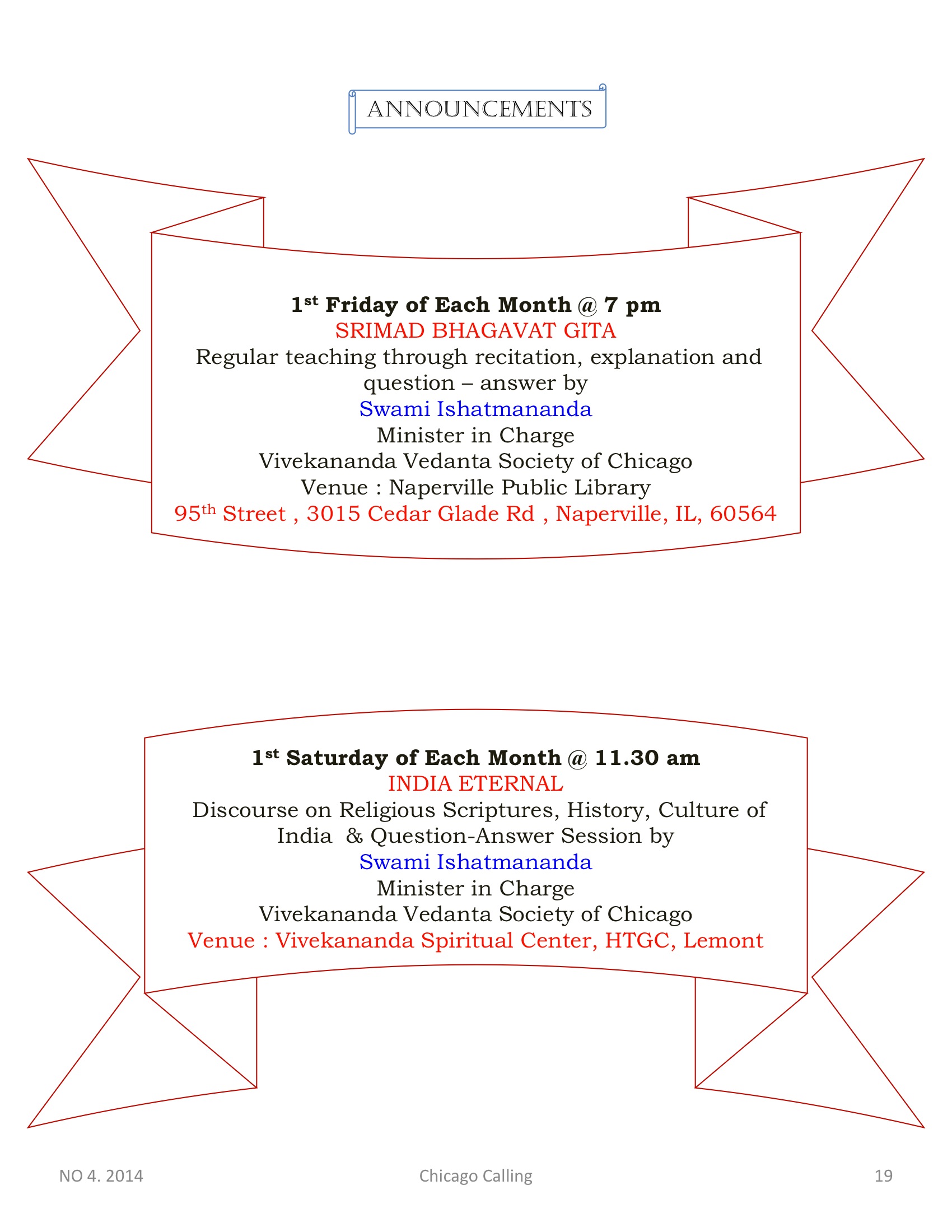 Chicago Calling ezine