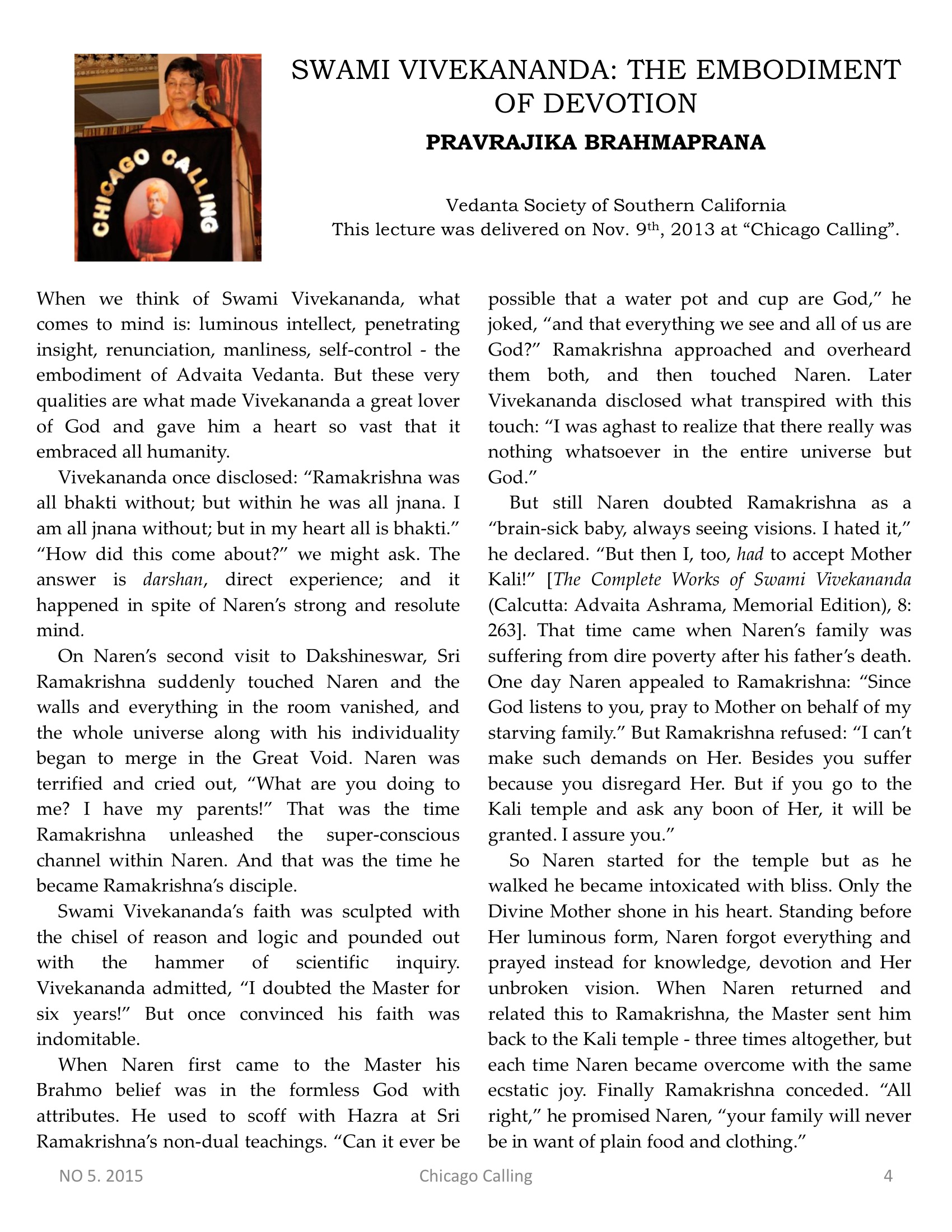Chicago Calling ezine