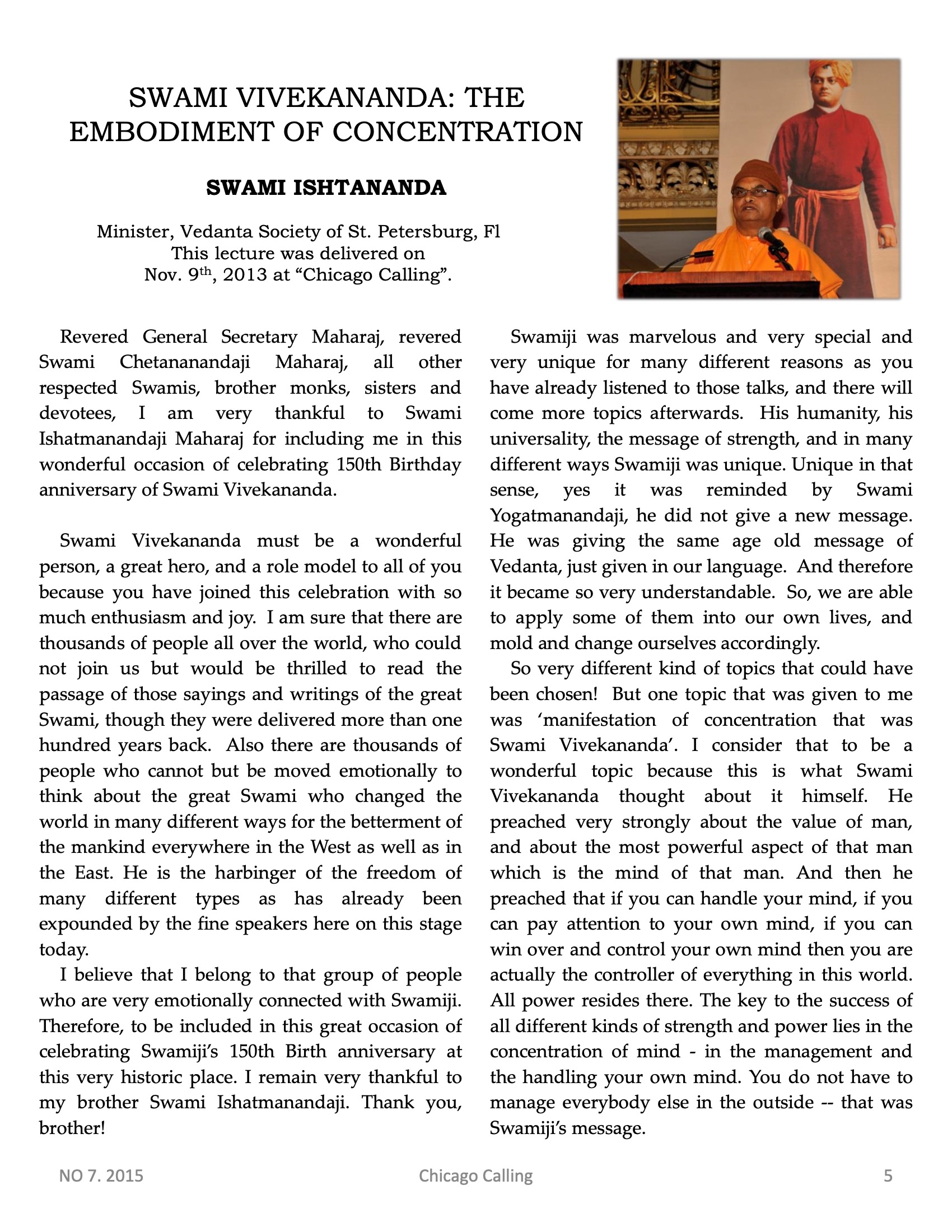 Chicago Calling ezine