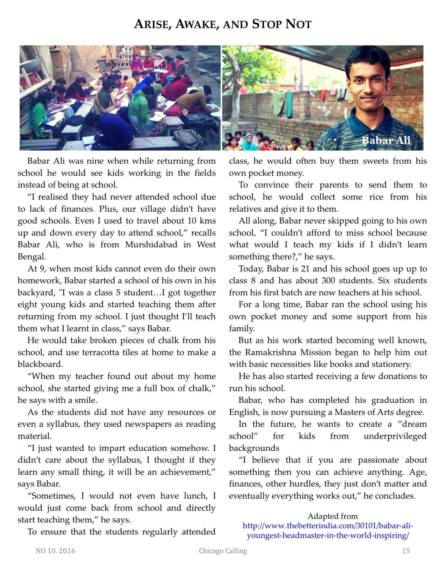 Chicago Calling ezine