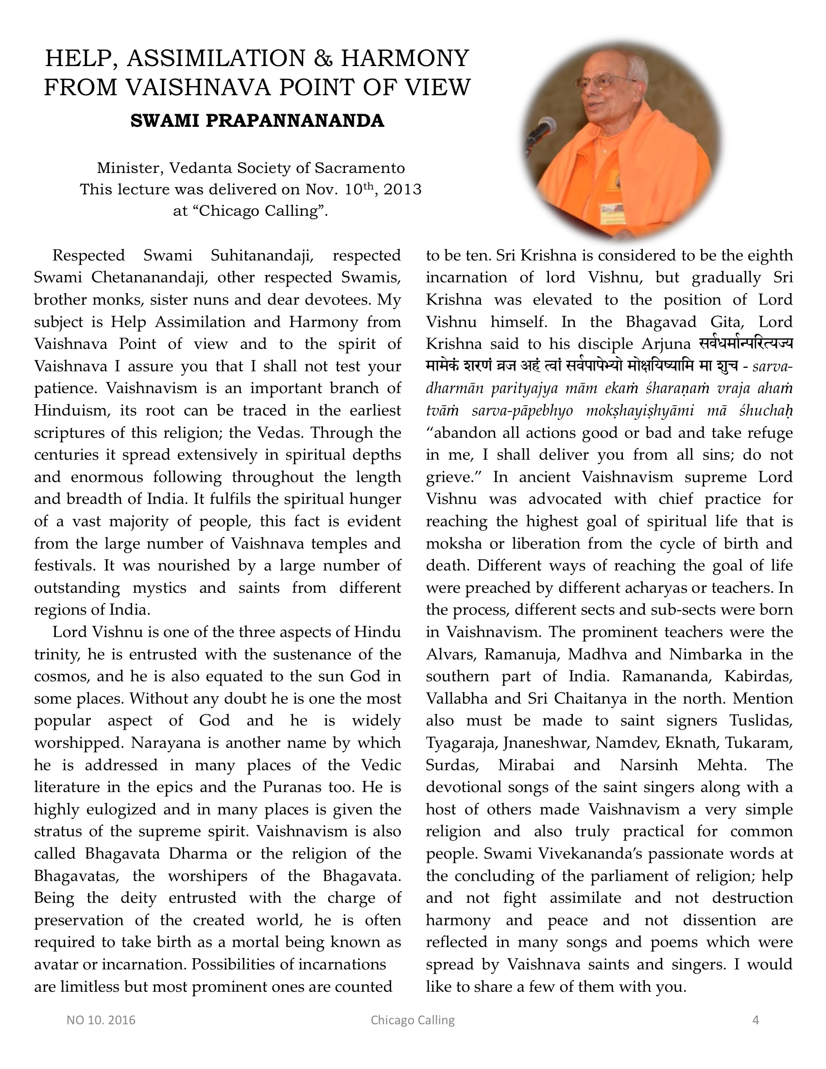Chicago Calling ezine