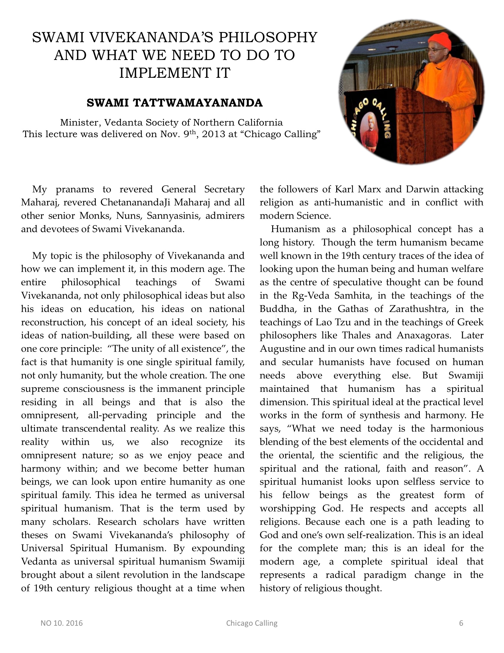 Chicago Calling ezine