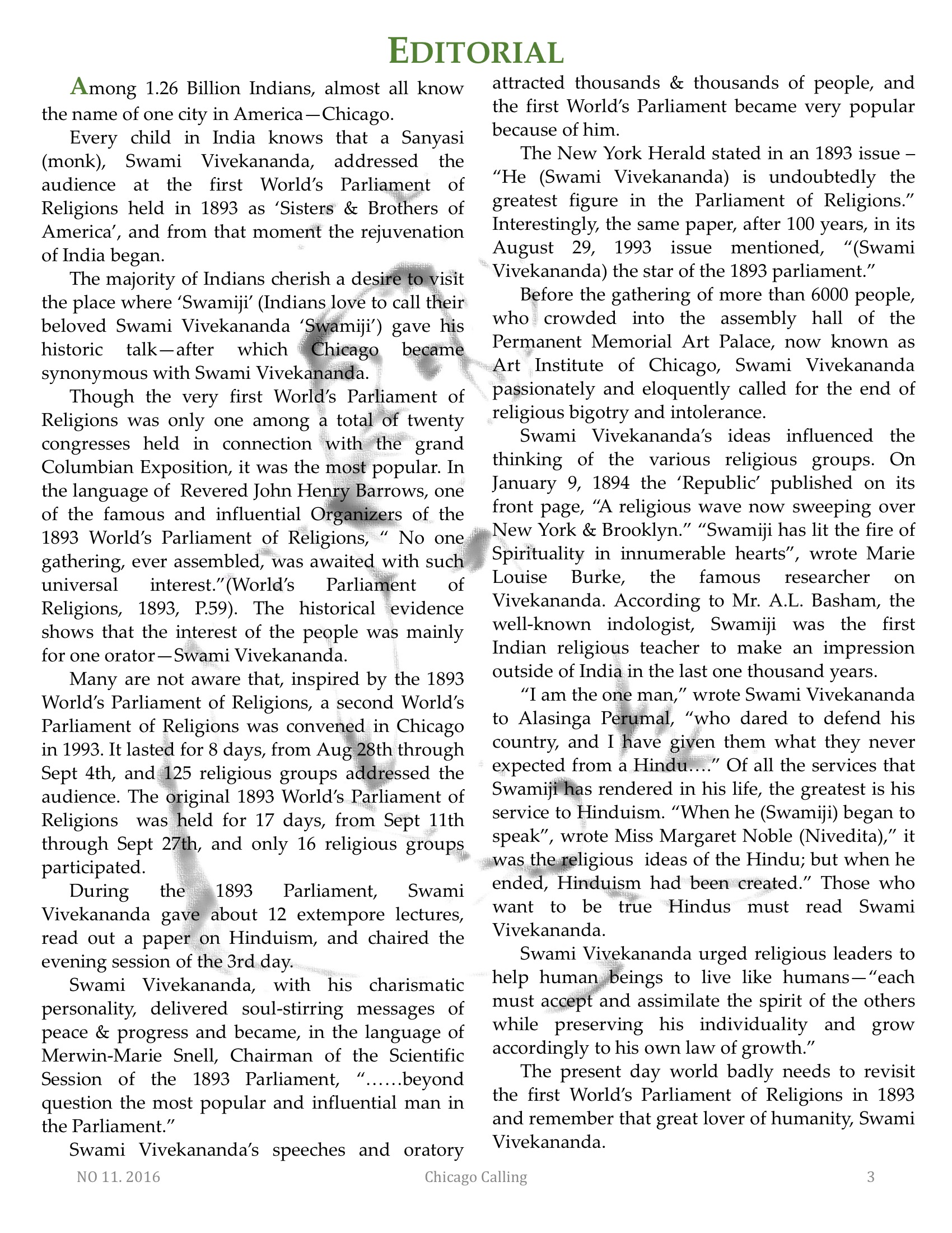 Chicago Calling ezine
