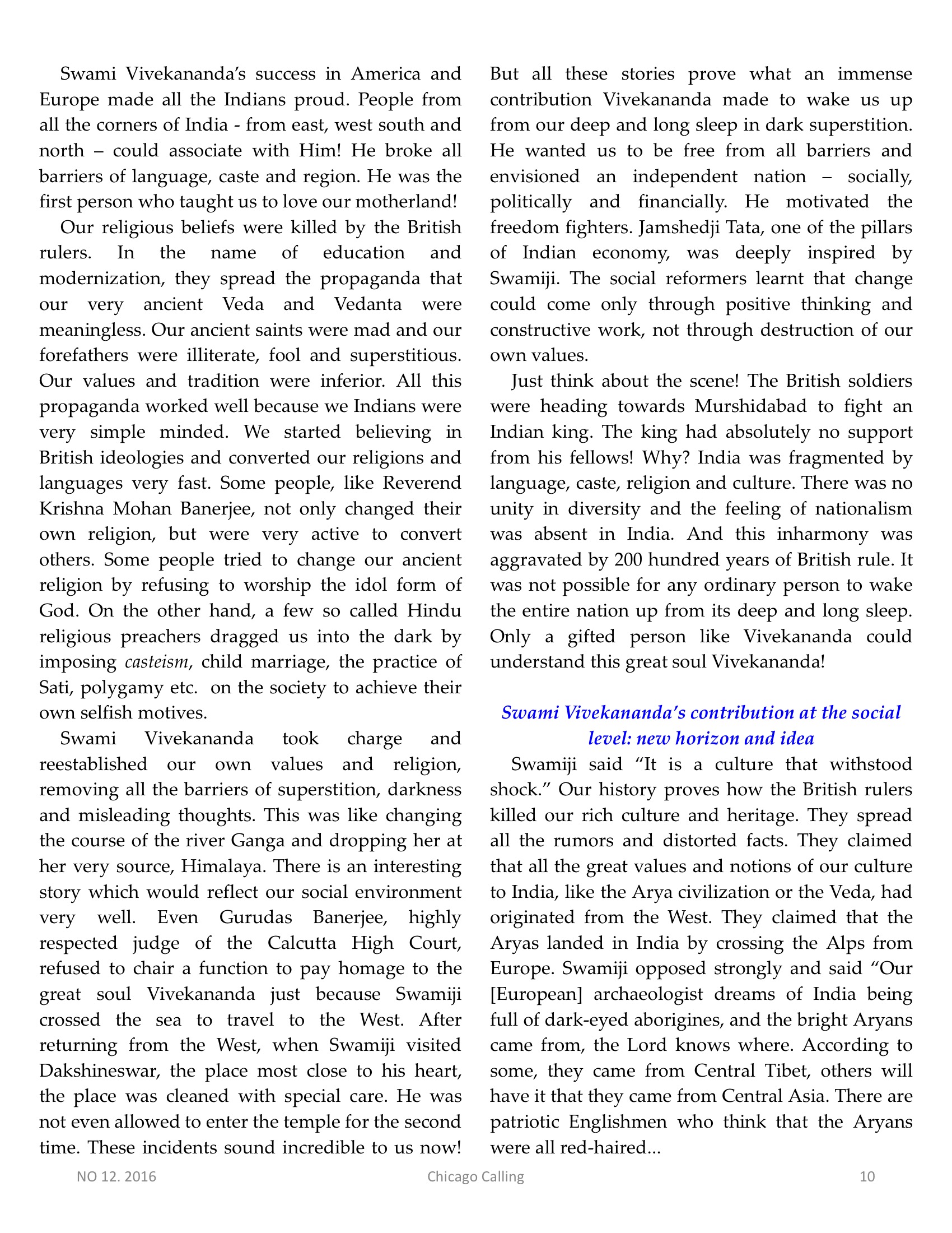 Chicago Calling ezine