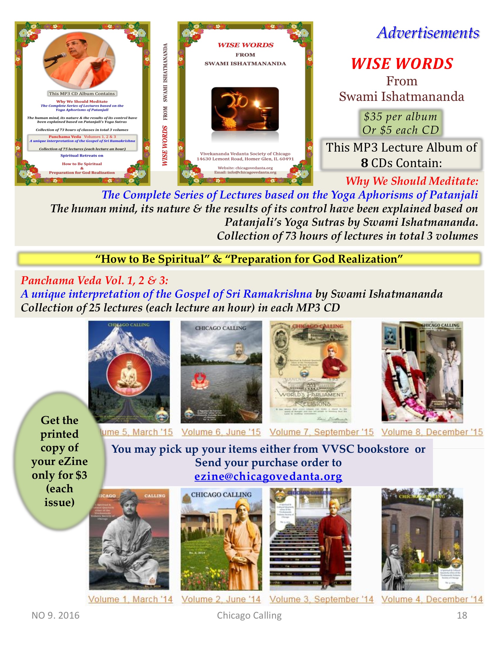 Chicago Calling ezine
