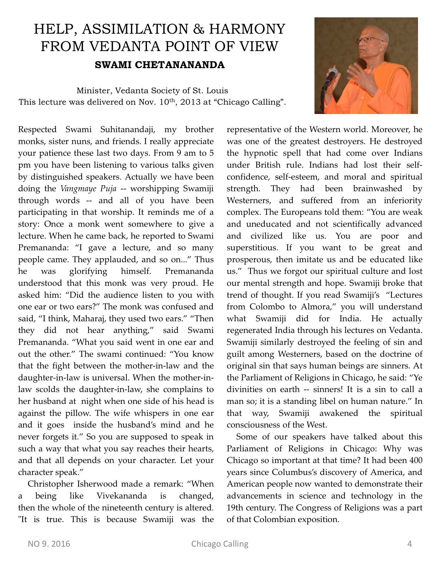 Chicago Calling ezine