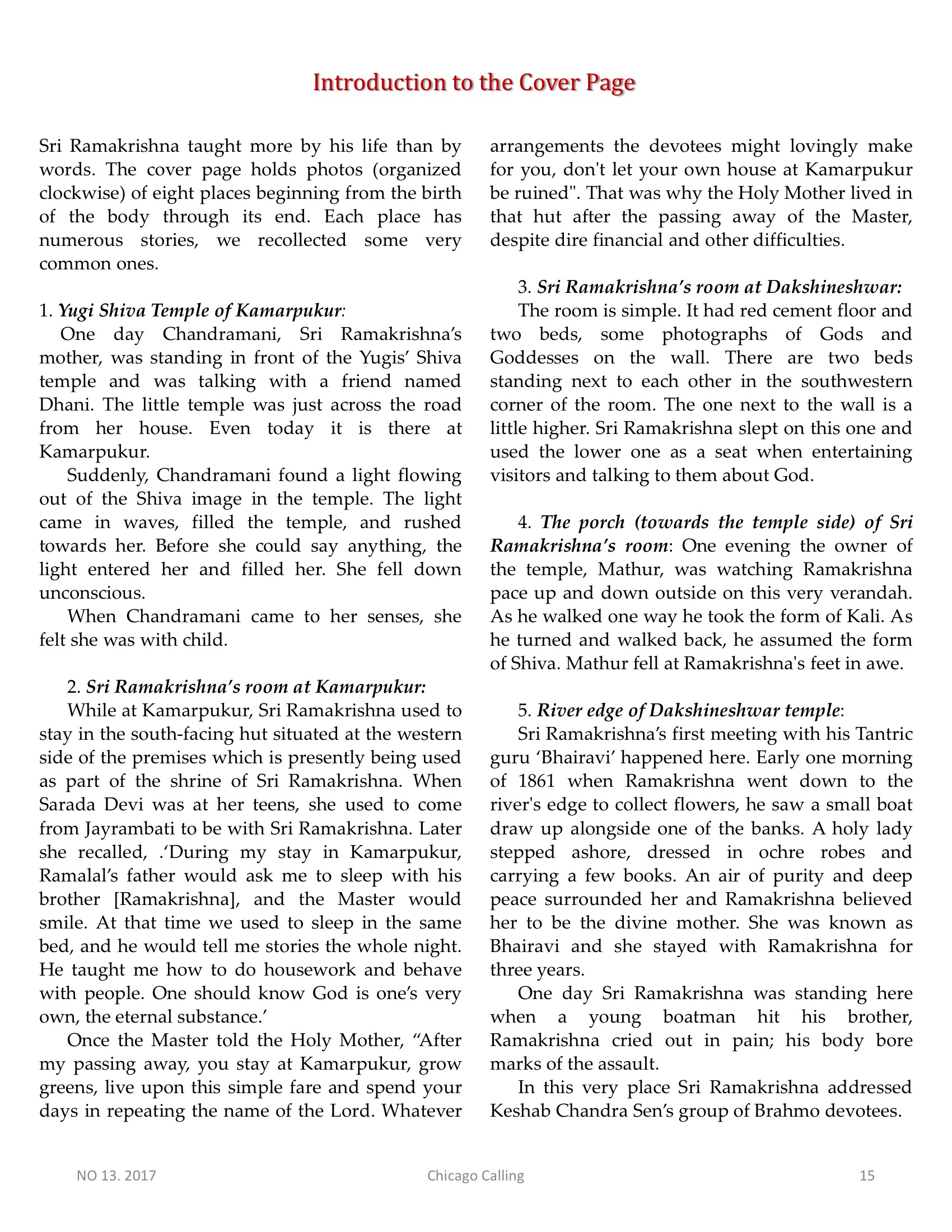 Chicago Calling ezine