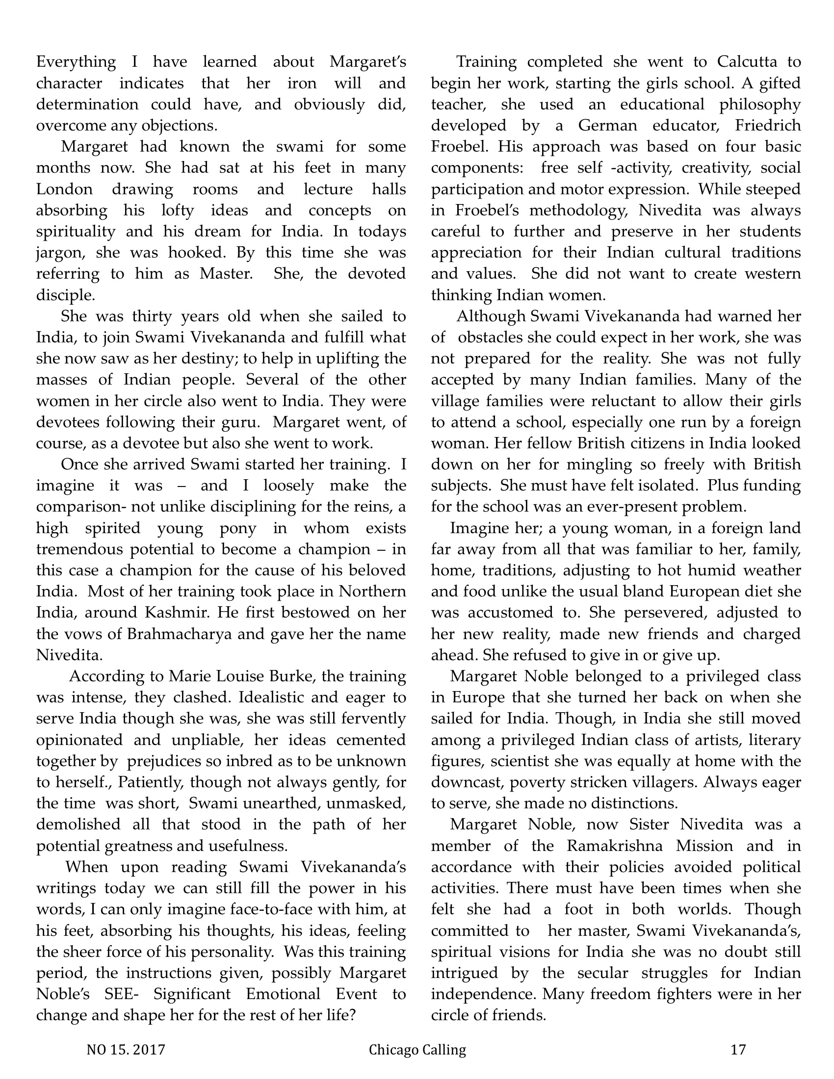 Chicago Calling ezine