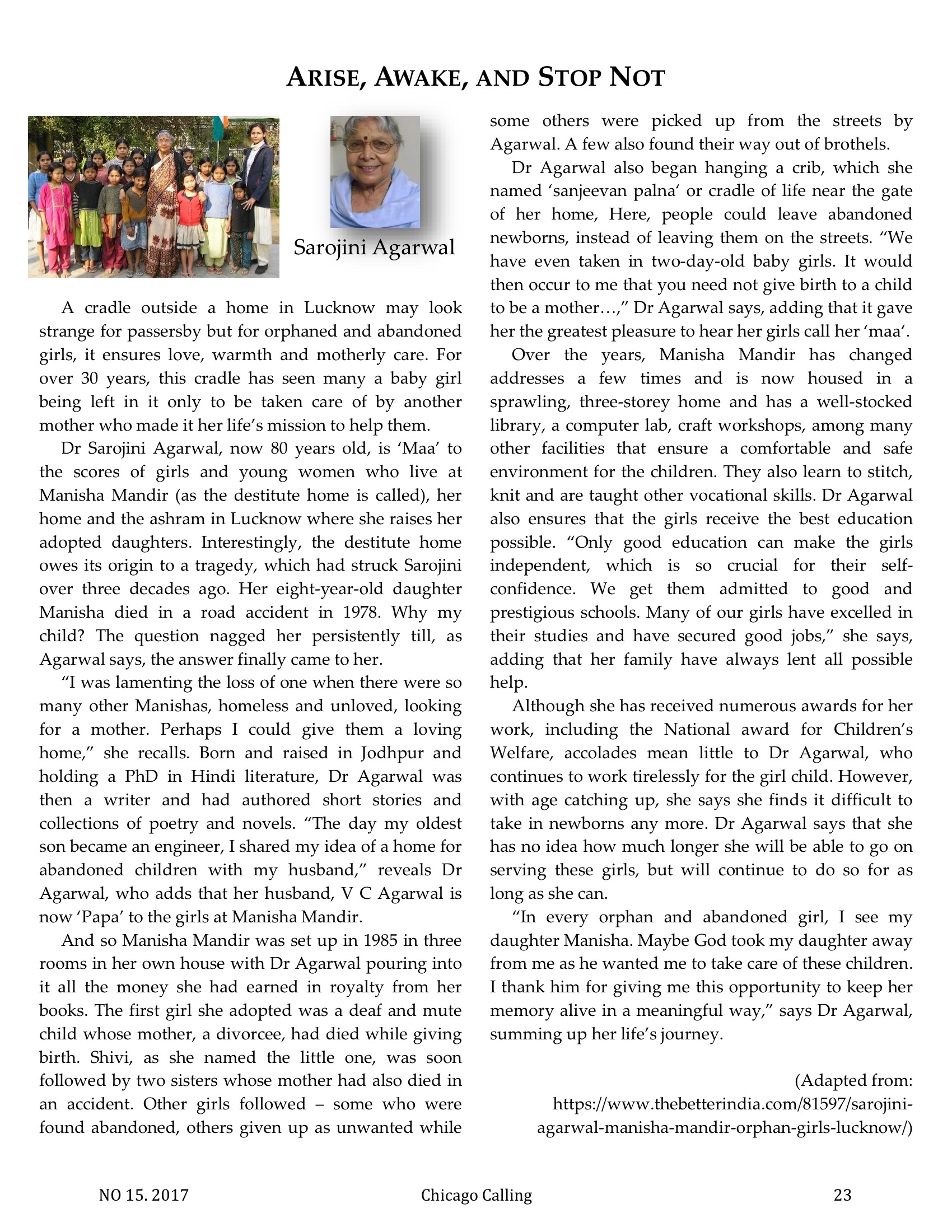 Chicago Calling ezine