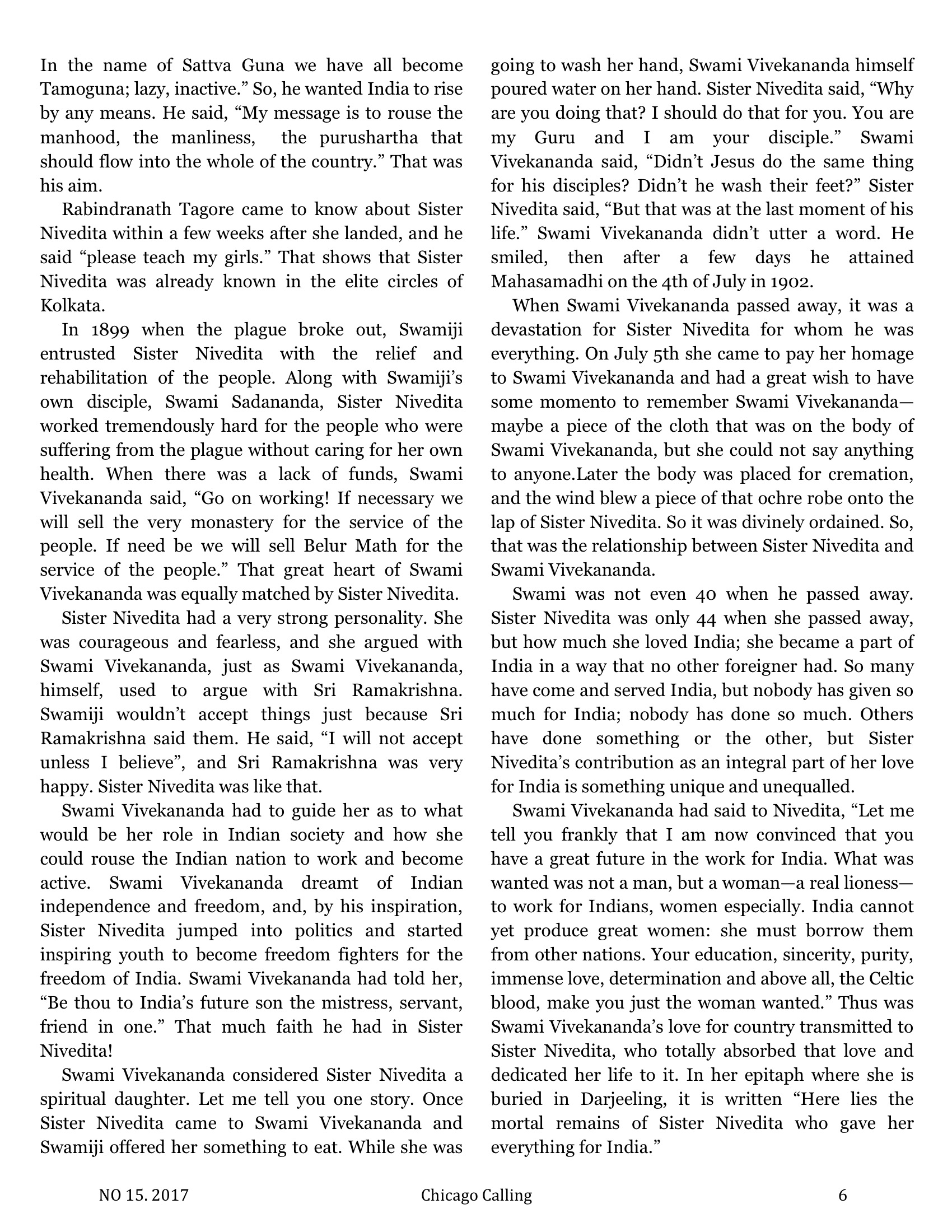 Chicago Calling ezine