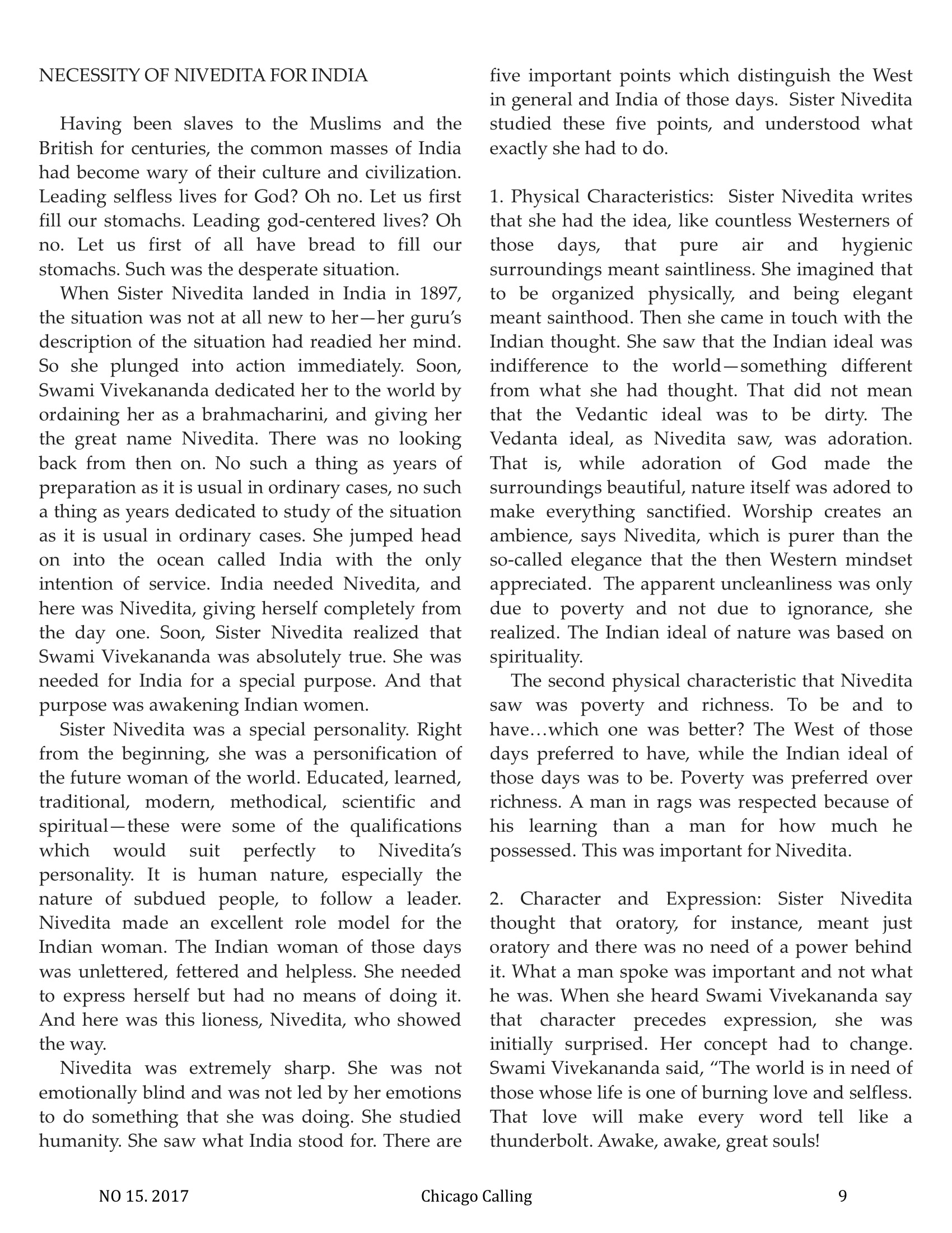 Chicago Calling ezine