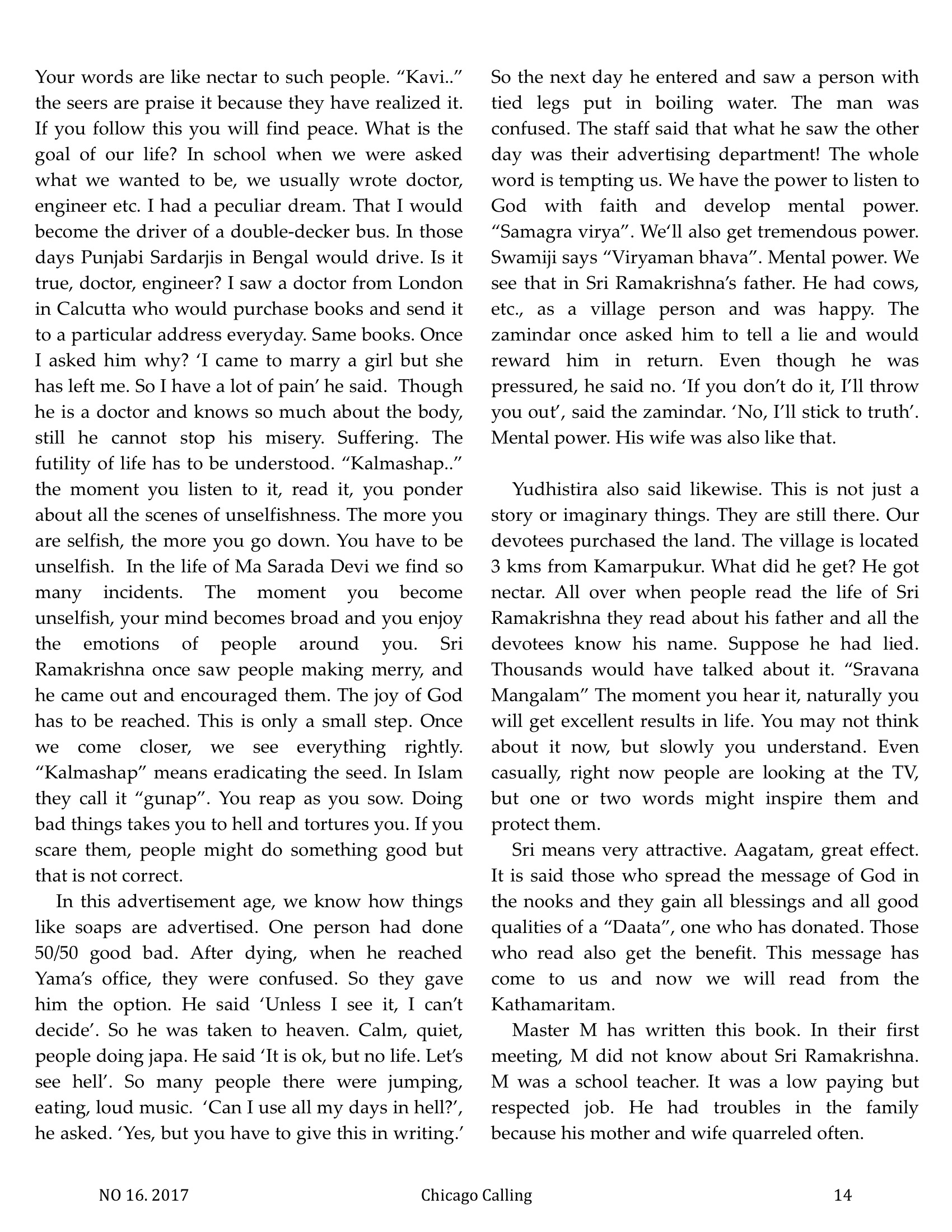 Chicago Calling ezine
