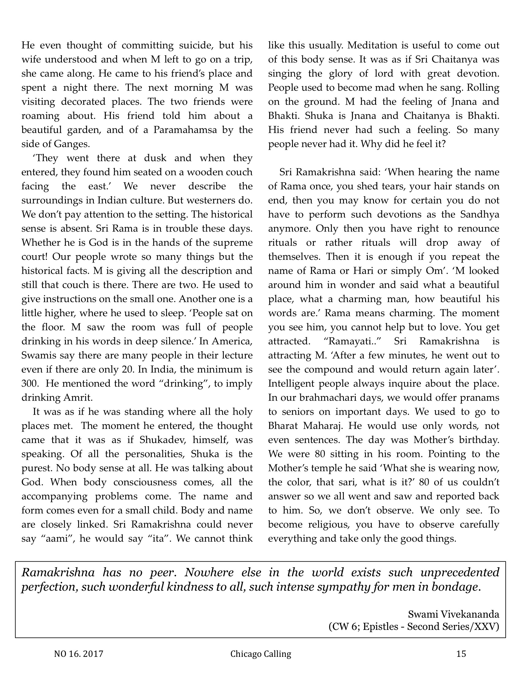 Chicago Calling ezine