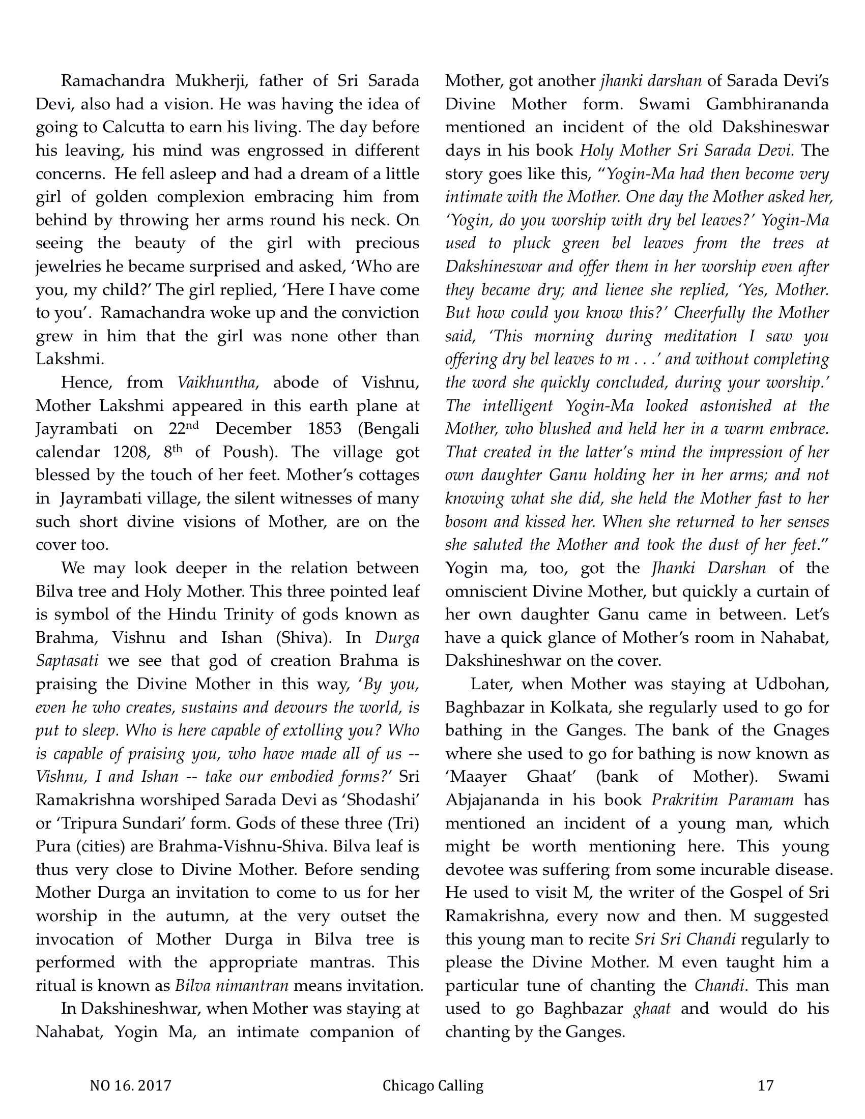 Chicago Calling ezine