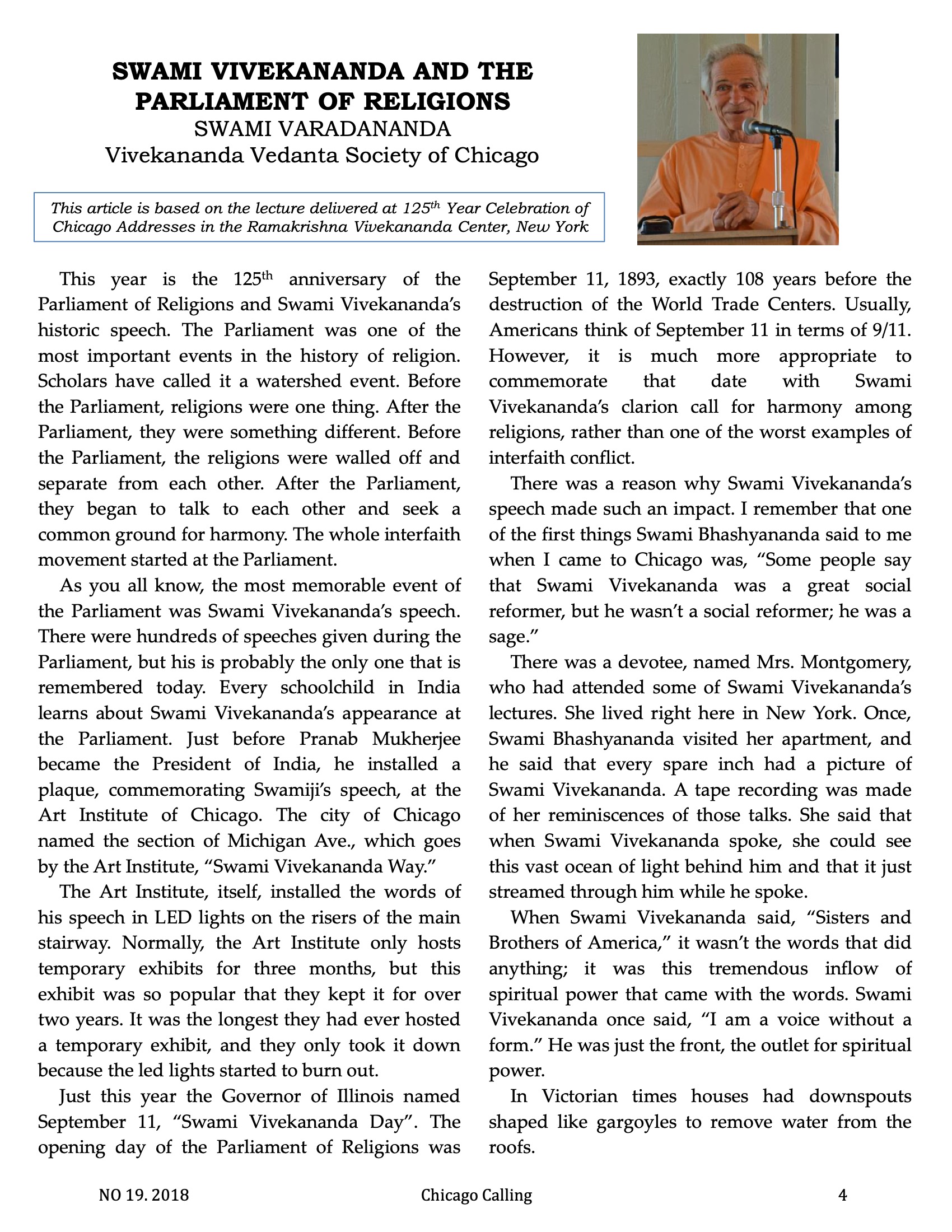 Chicago Calling ezine