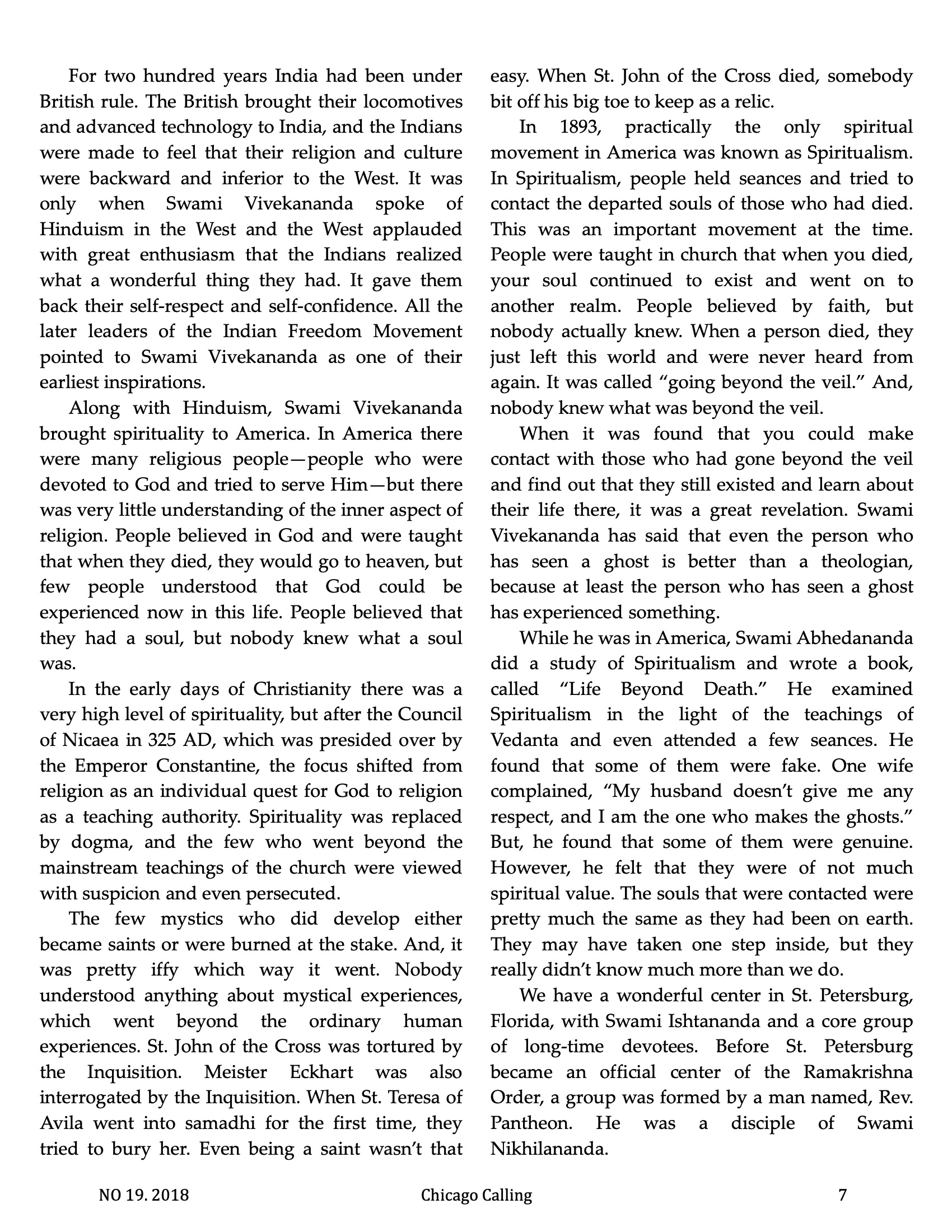 Chicago Calling ezine