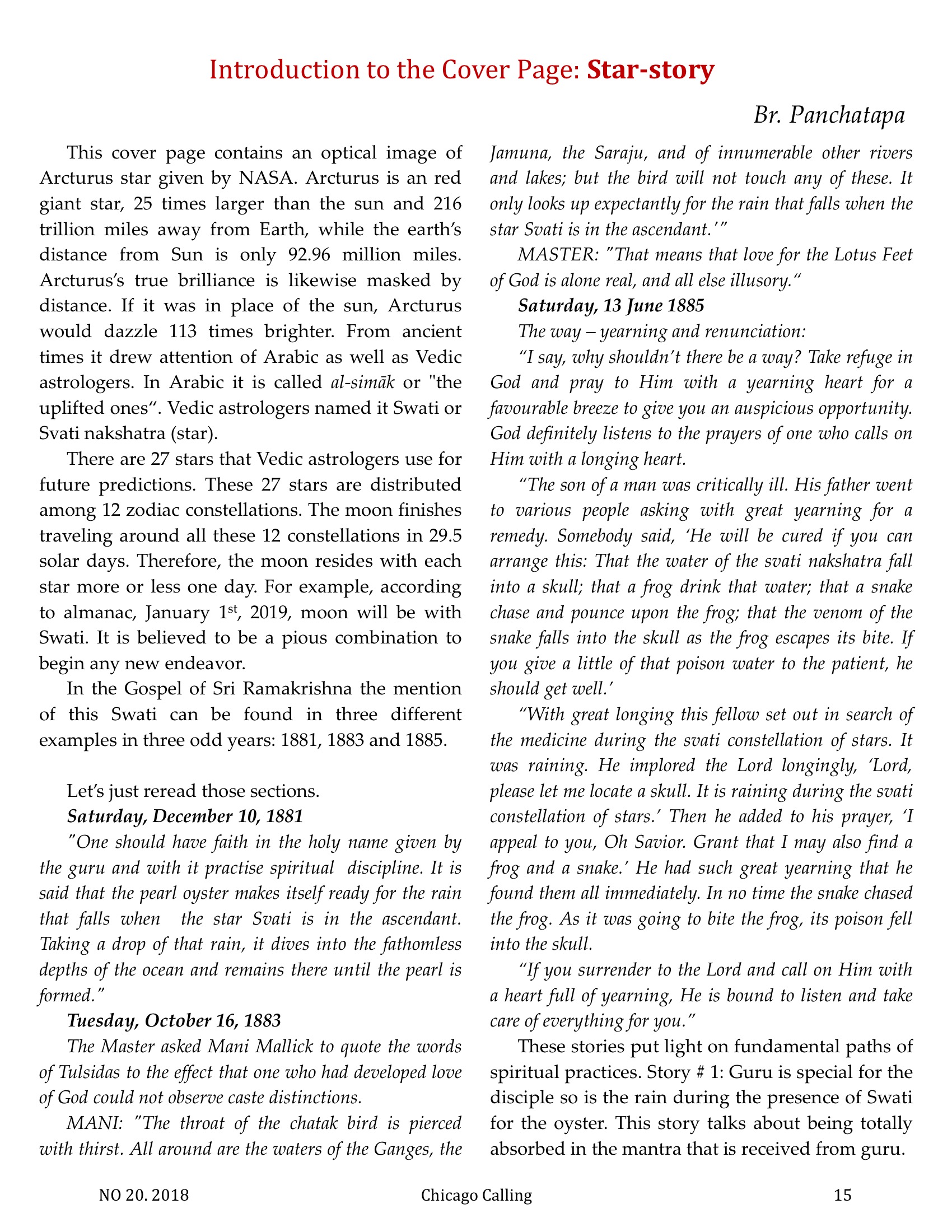 Chicago Calling ezine