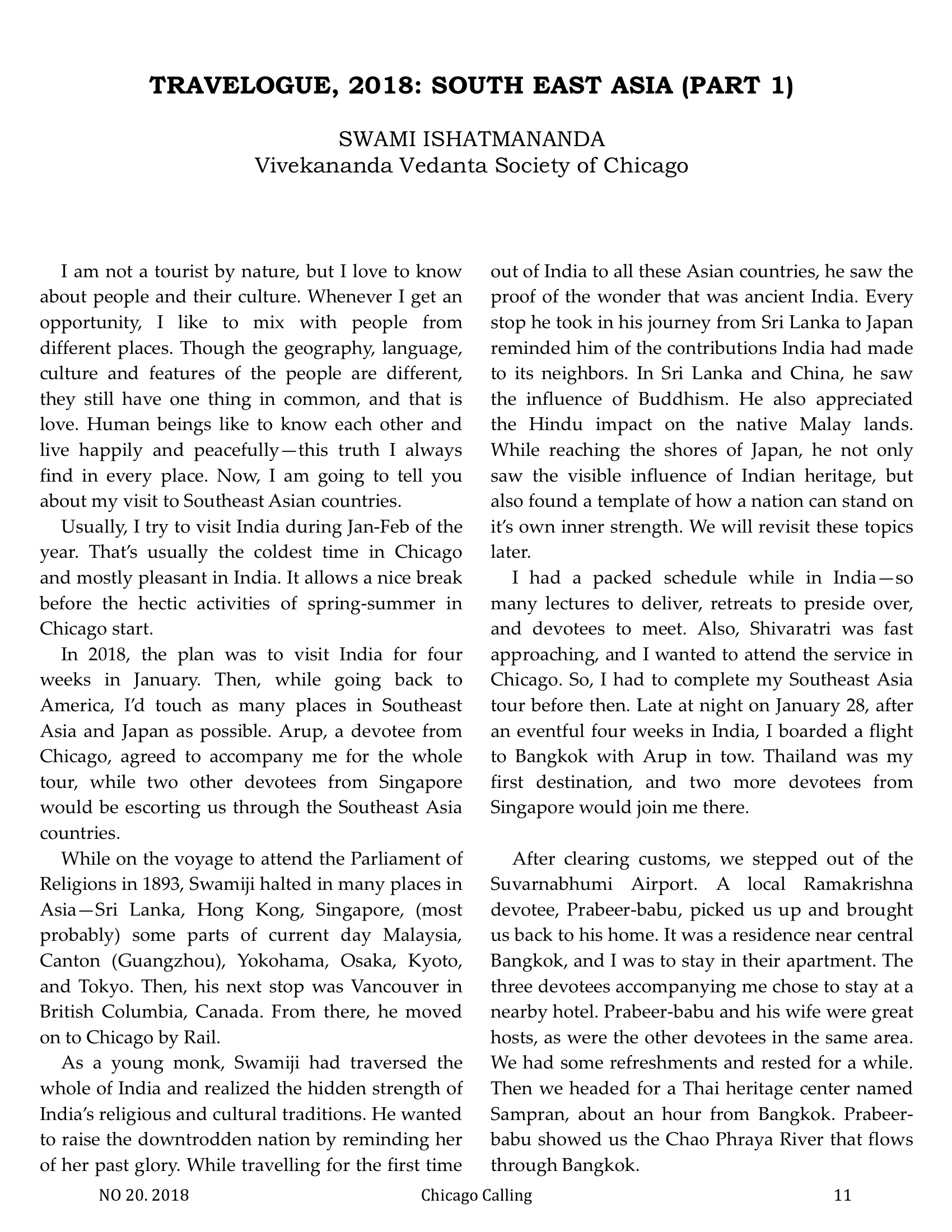 Chicago Calling ezine
