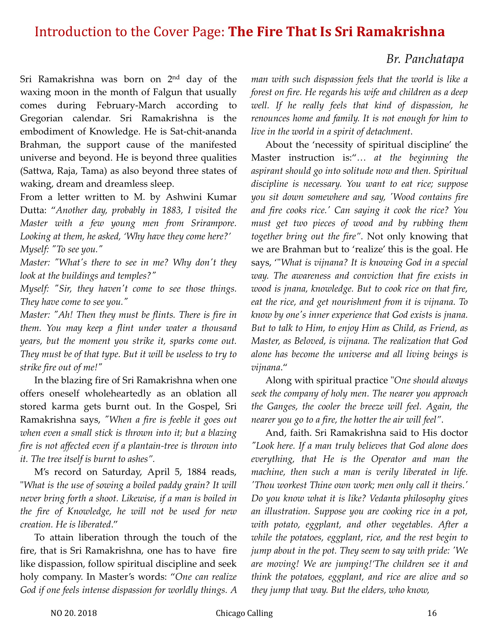 Chicago Calling ezine
