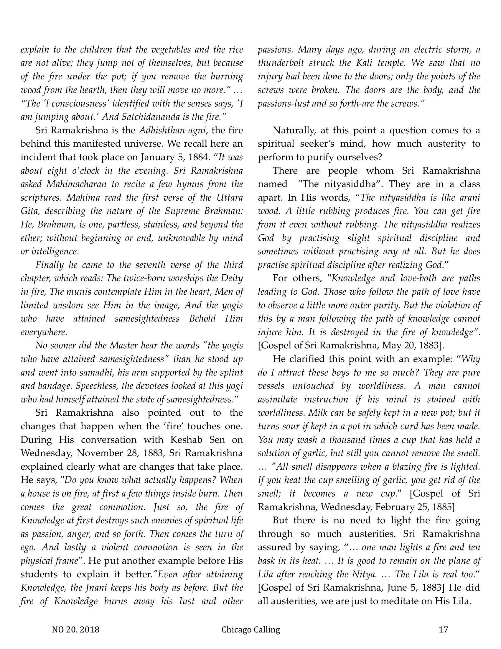 Chicago Calling ezine