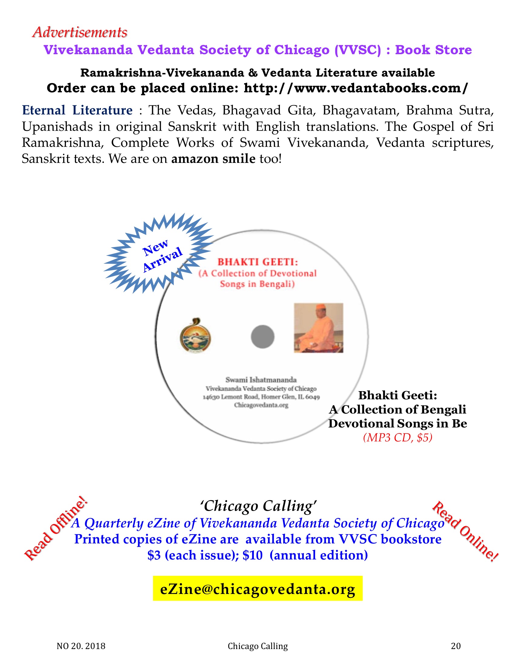 Chicago Calling ezine