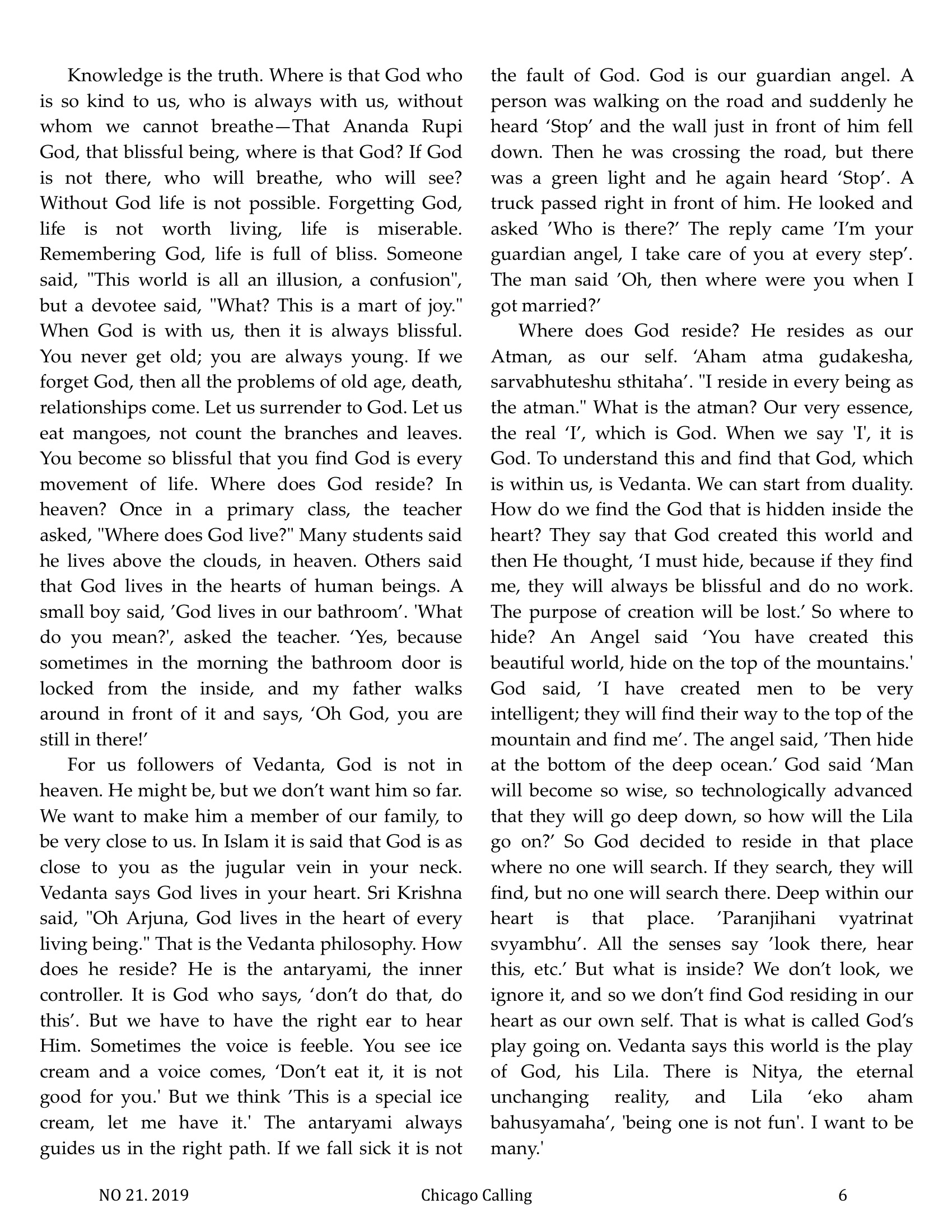 Chicago Calling ezine