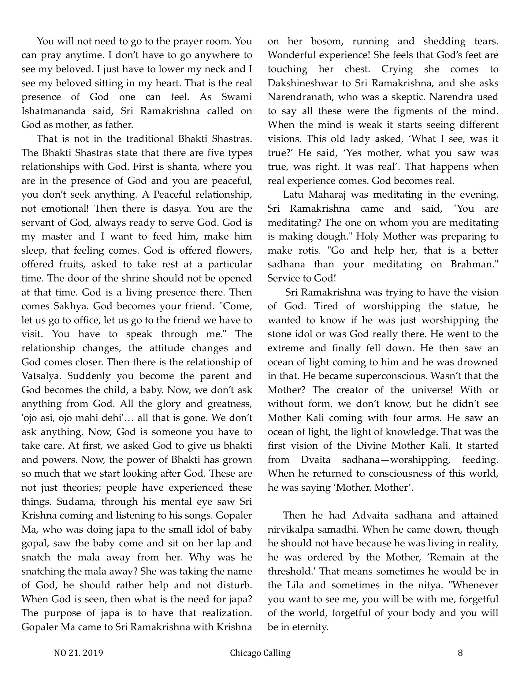 Chicago Calling ezine