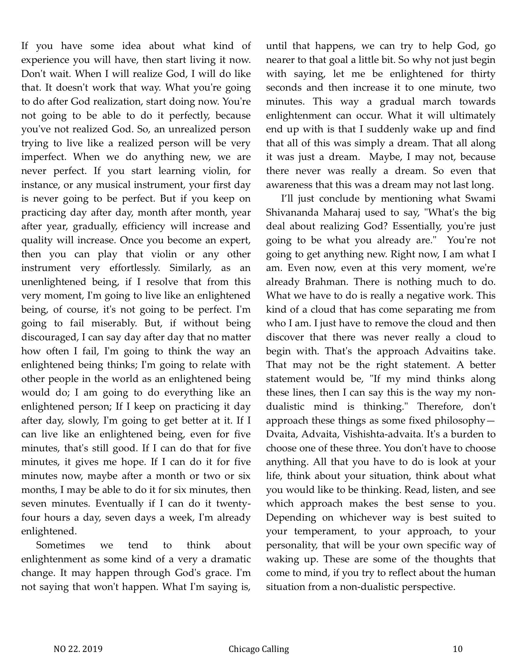 Chicago Calling ezine