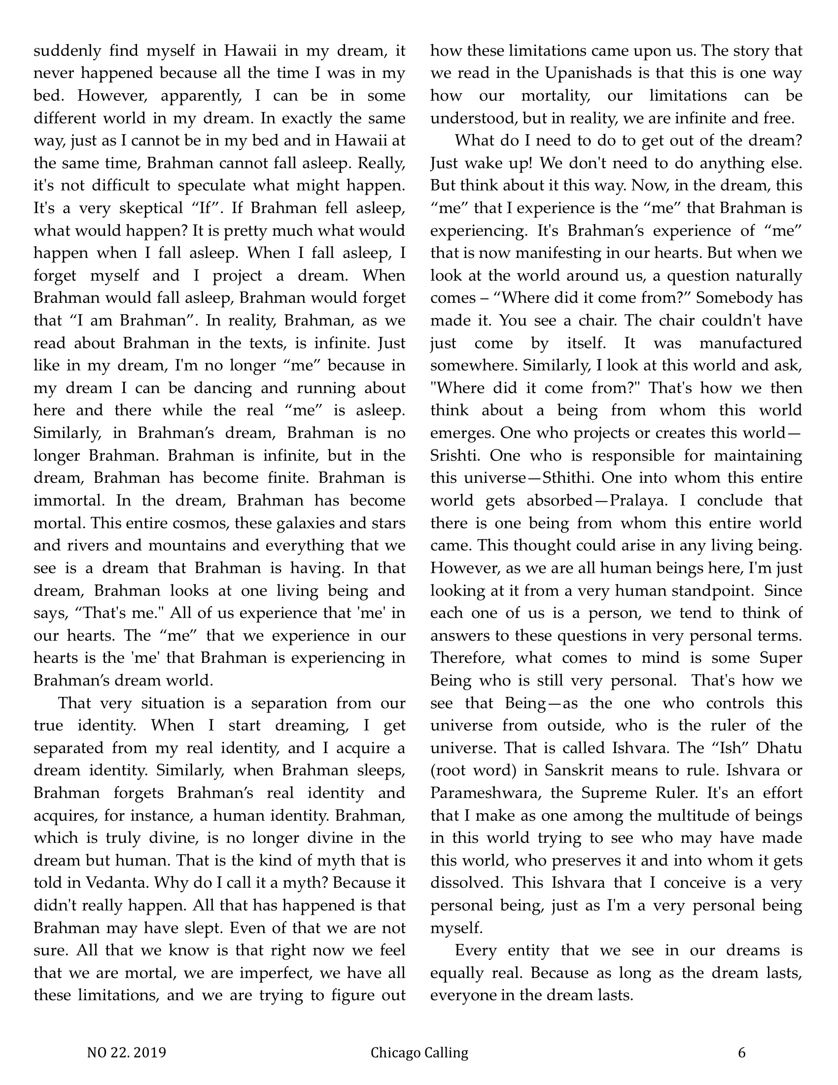 Chicago Calling ezine