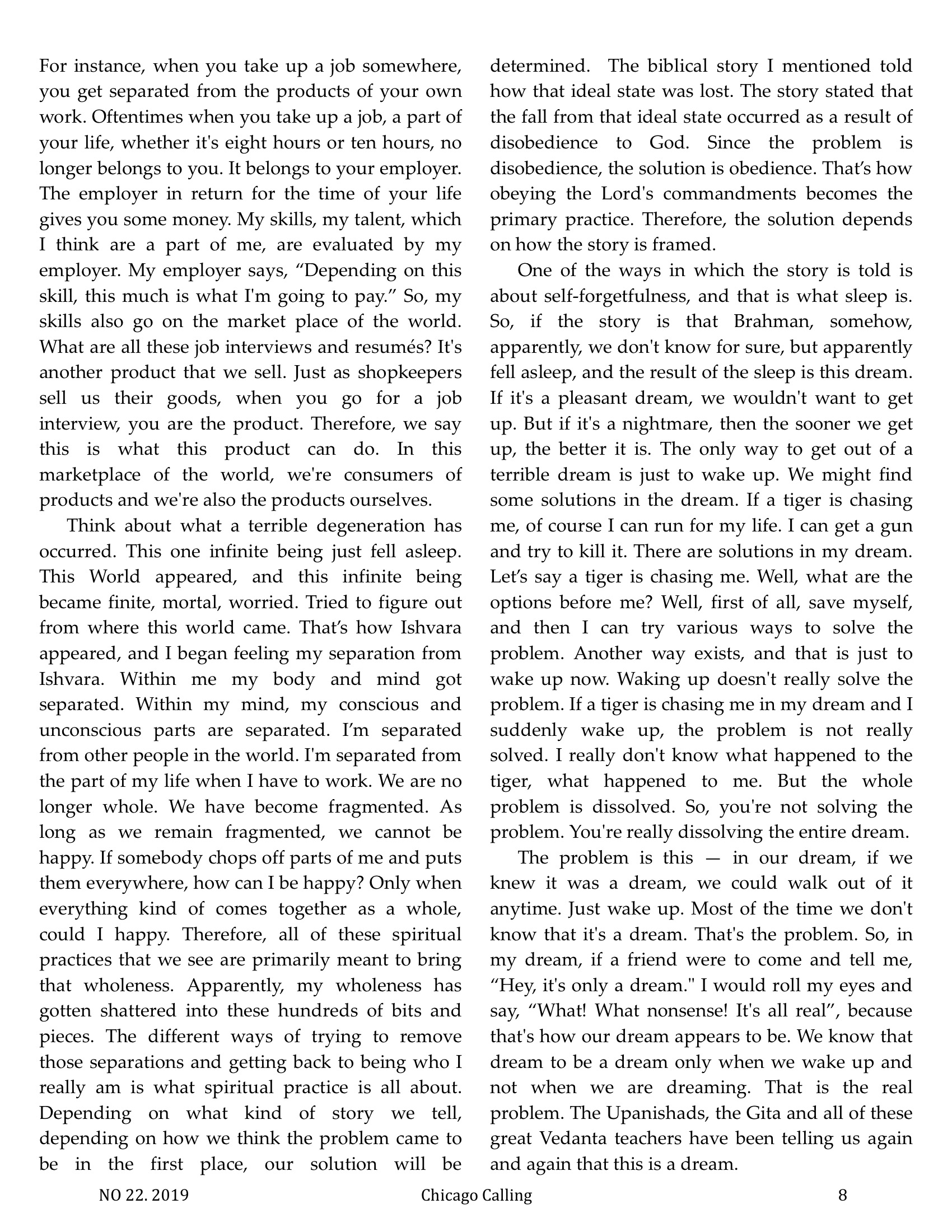 Chicago Calling ezine