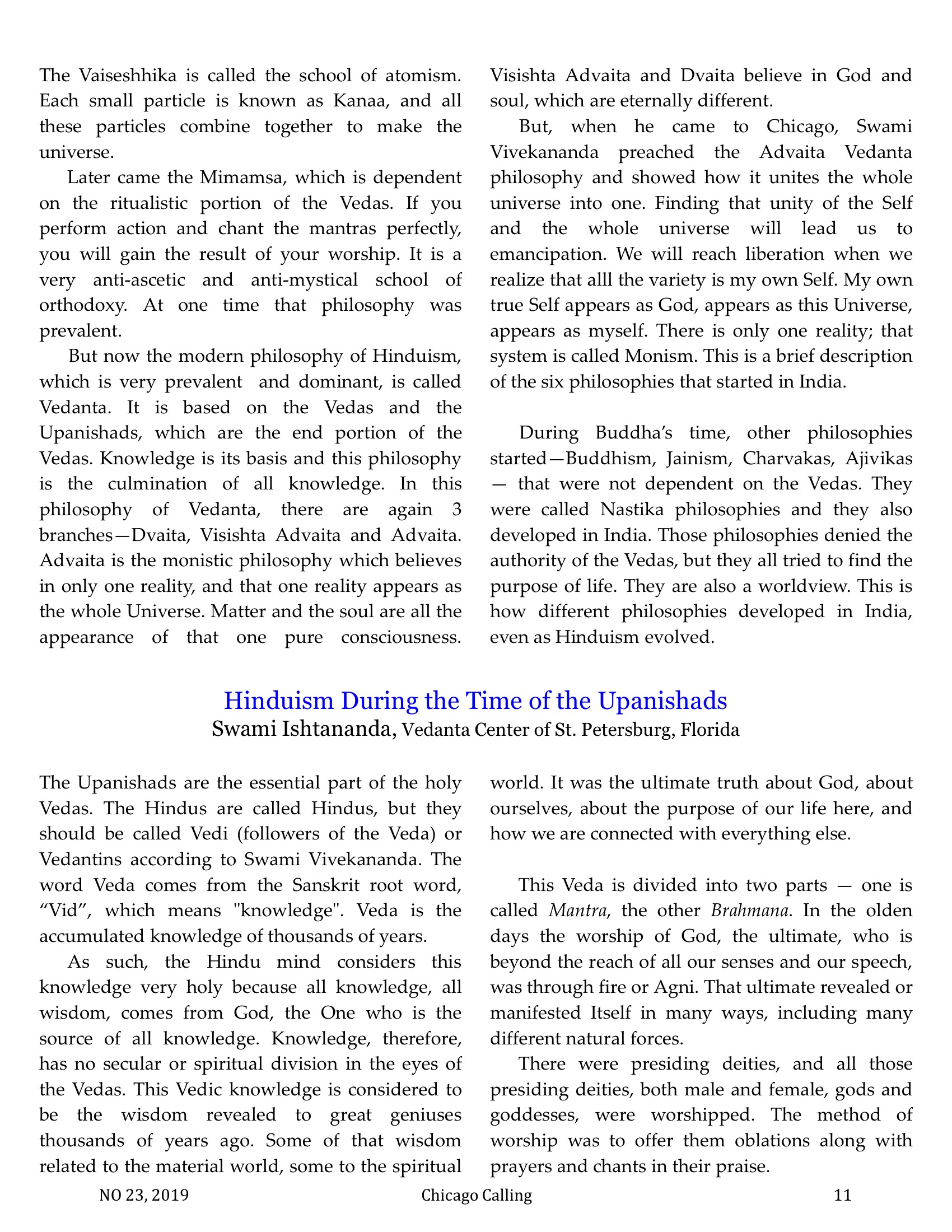 Chicago Calling ezine