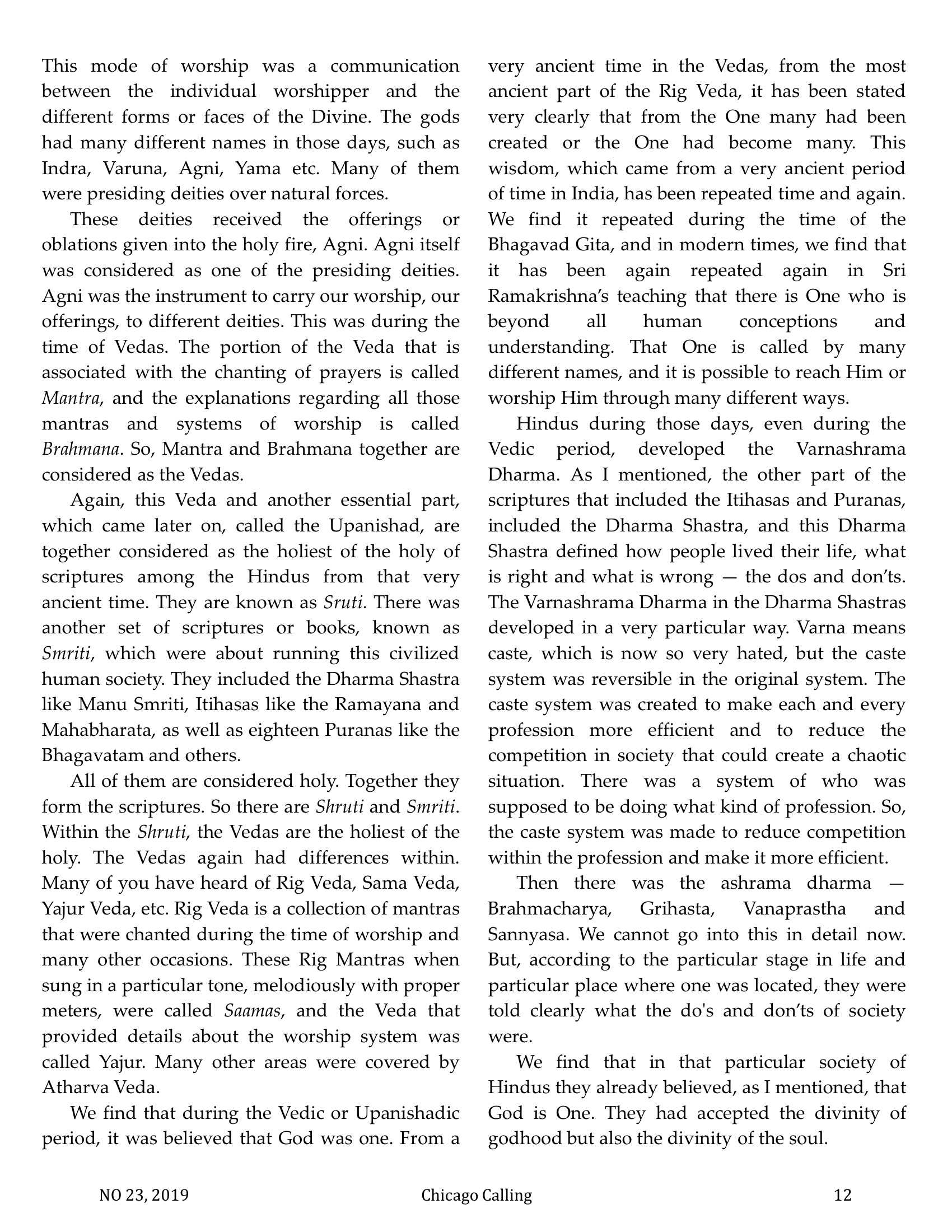 Chicago Calling ezine