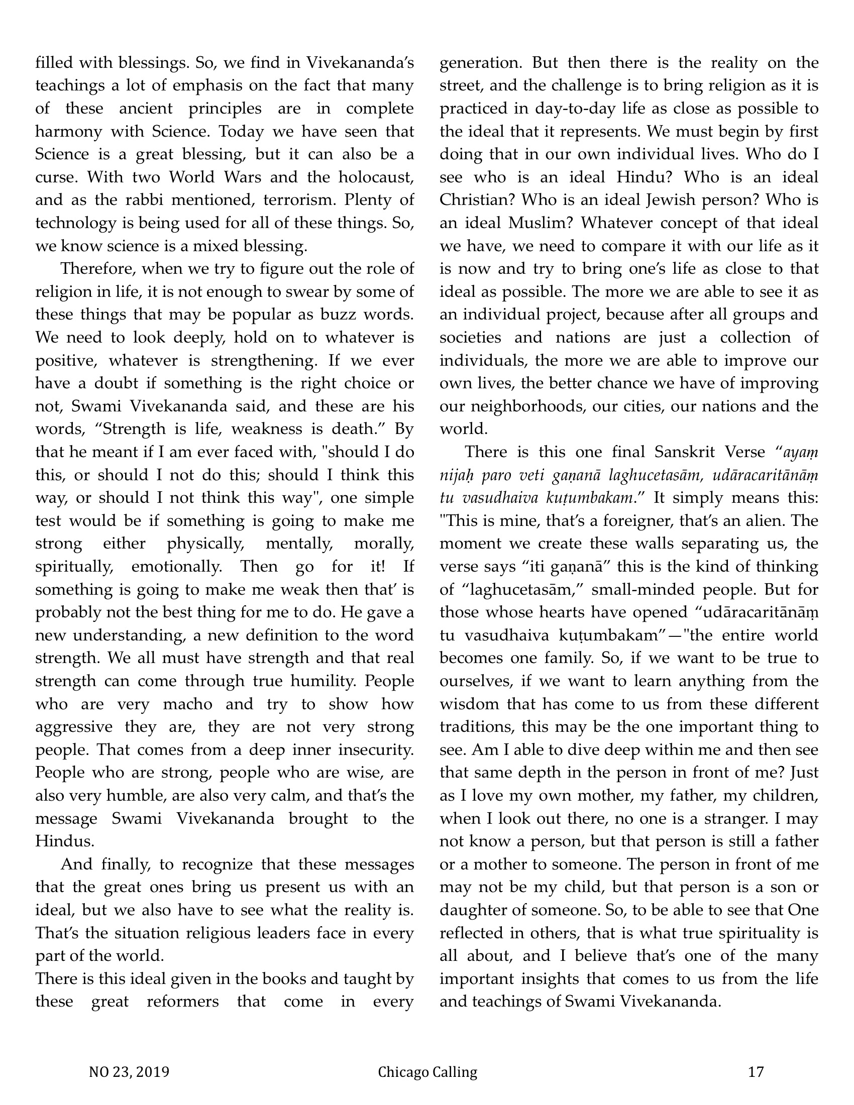 Chicago Calling ezine