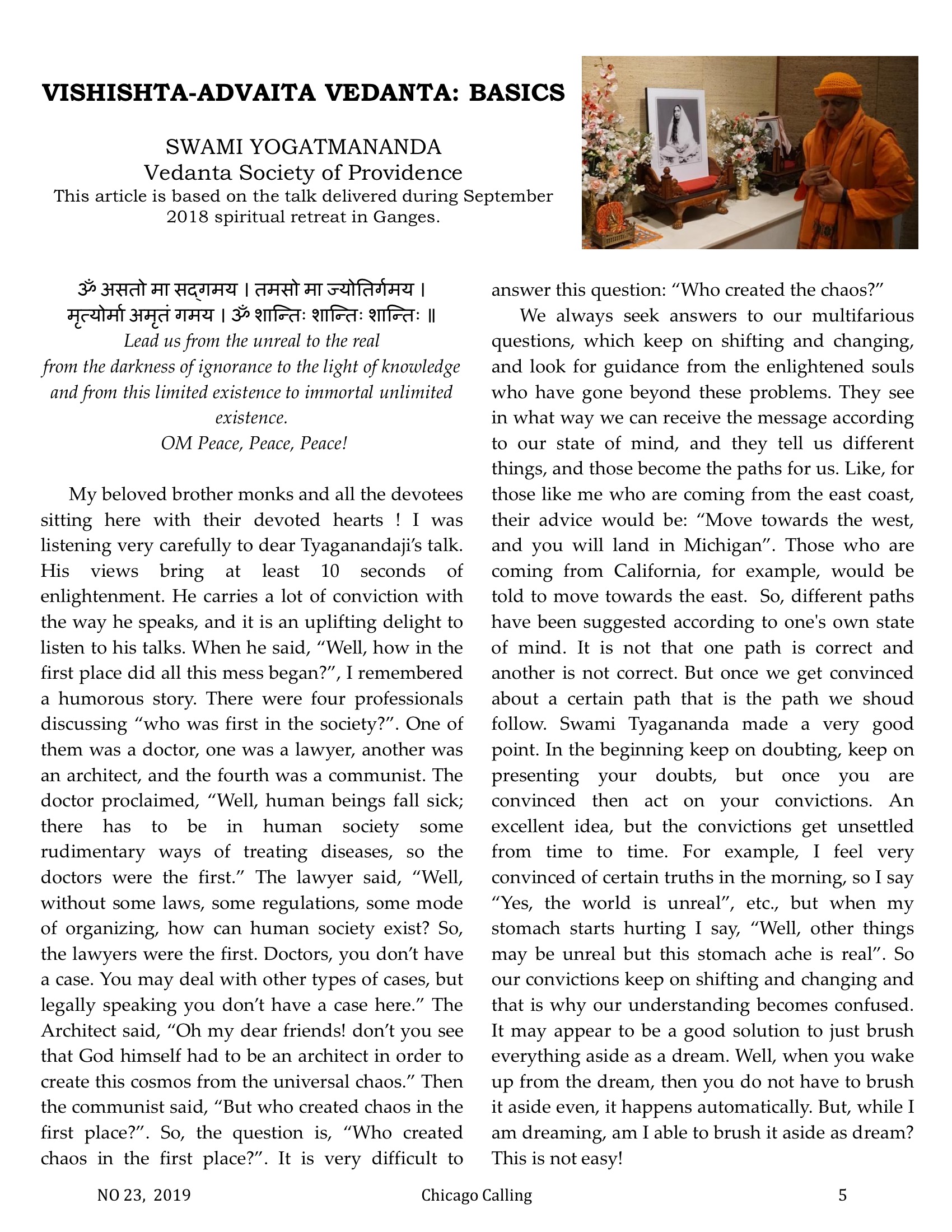 Chicago Calling ezine