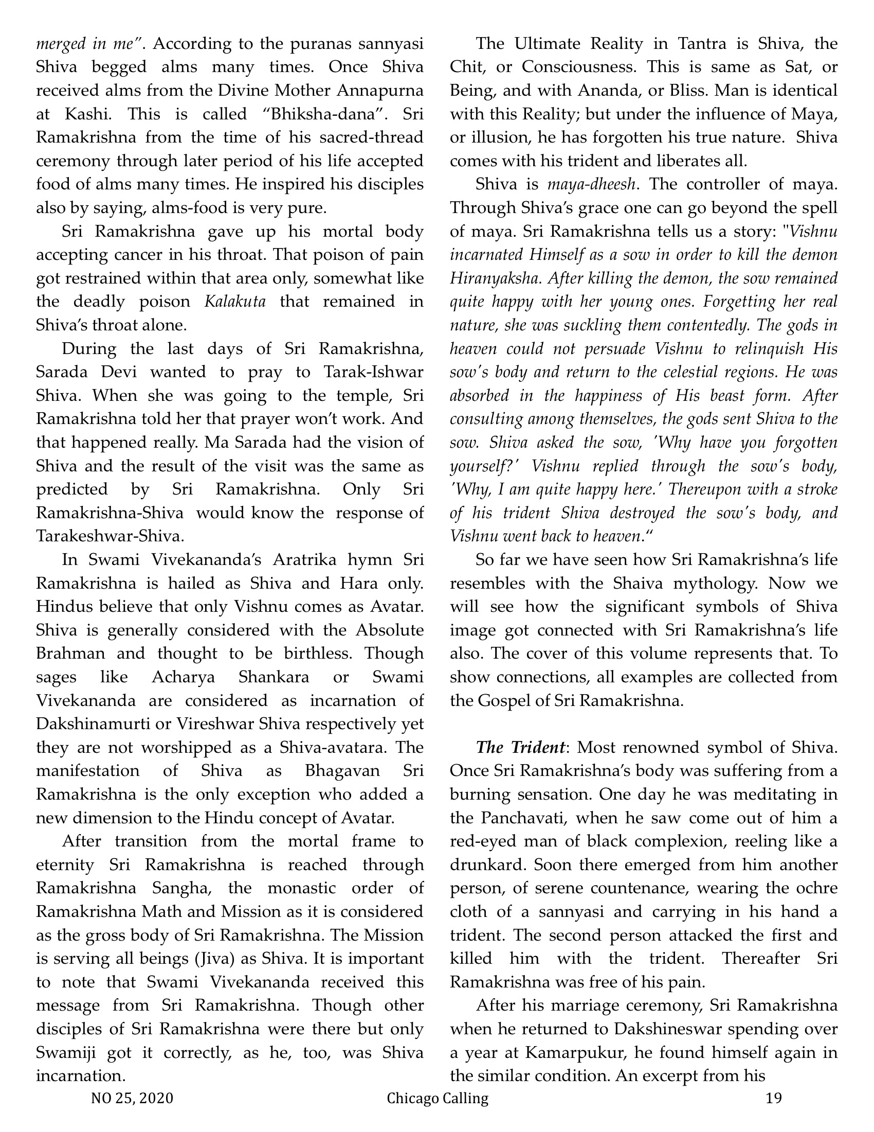 Chicago Calling ezine