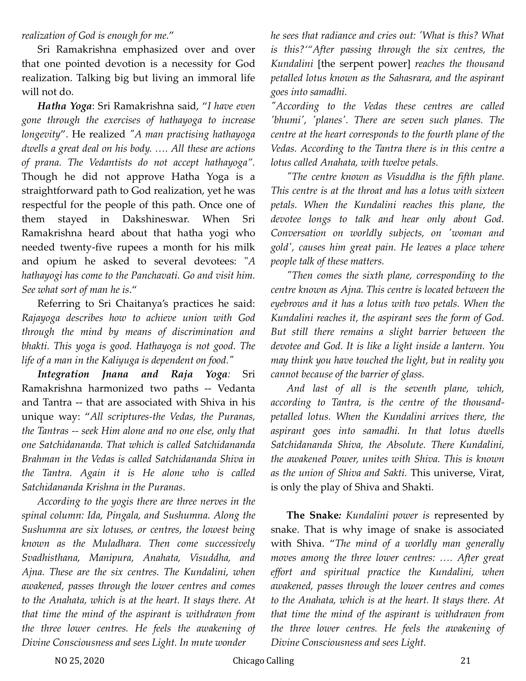 Chicago Calling ezine