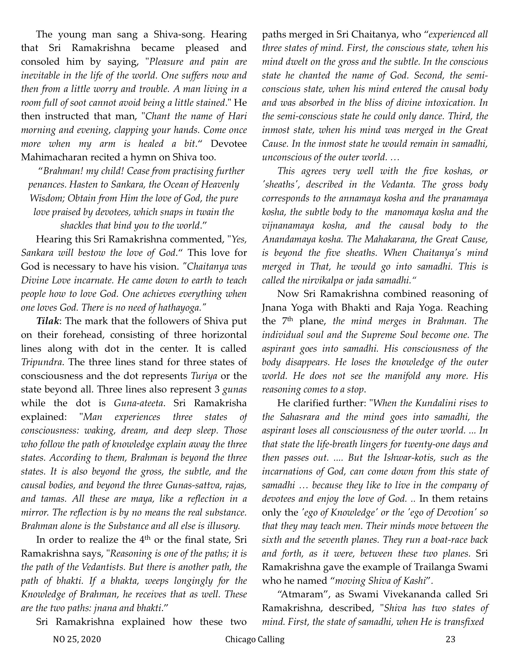 Chicago Calling ezine