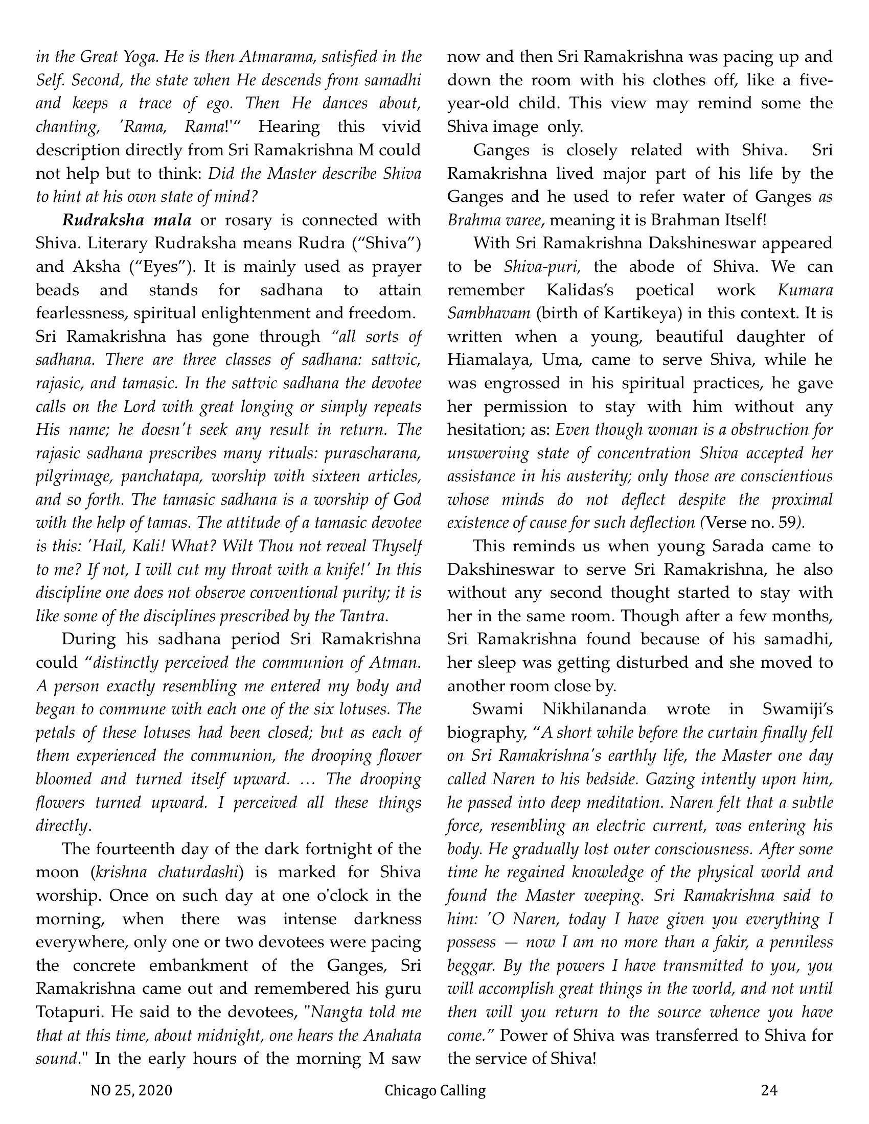 Chicago Calling ezine