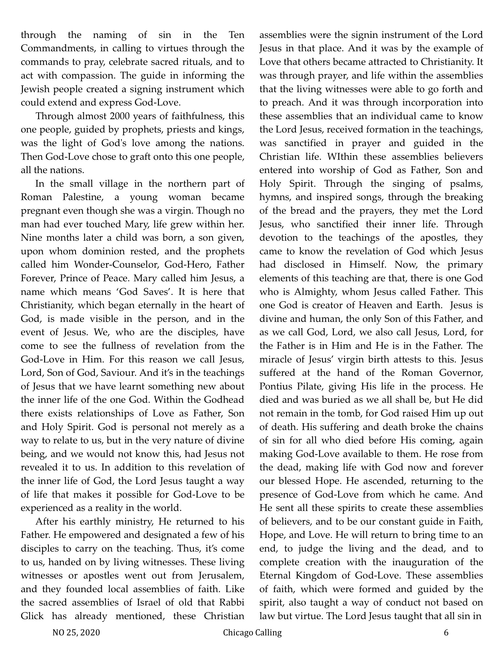 Chicago Calling ezine