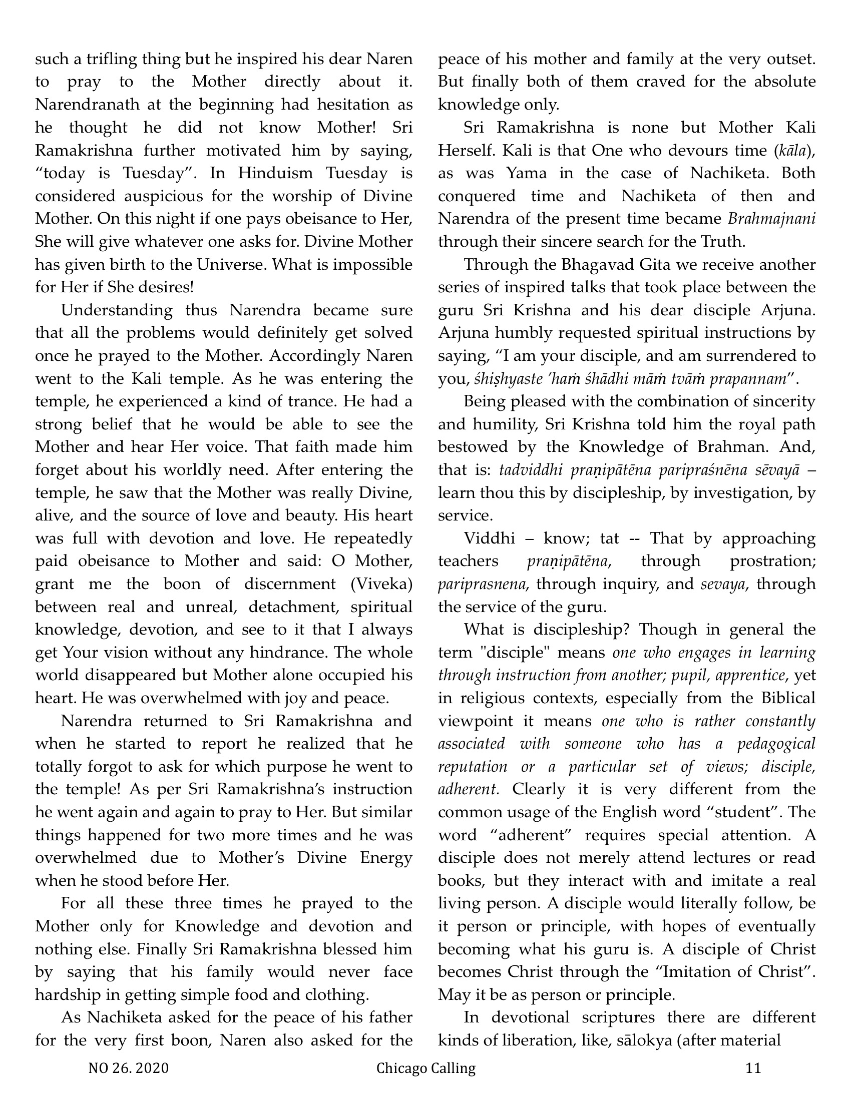 Chicago Calling ezine