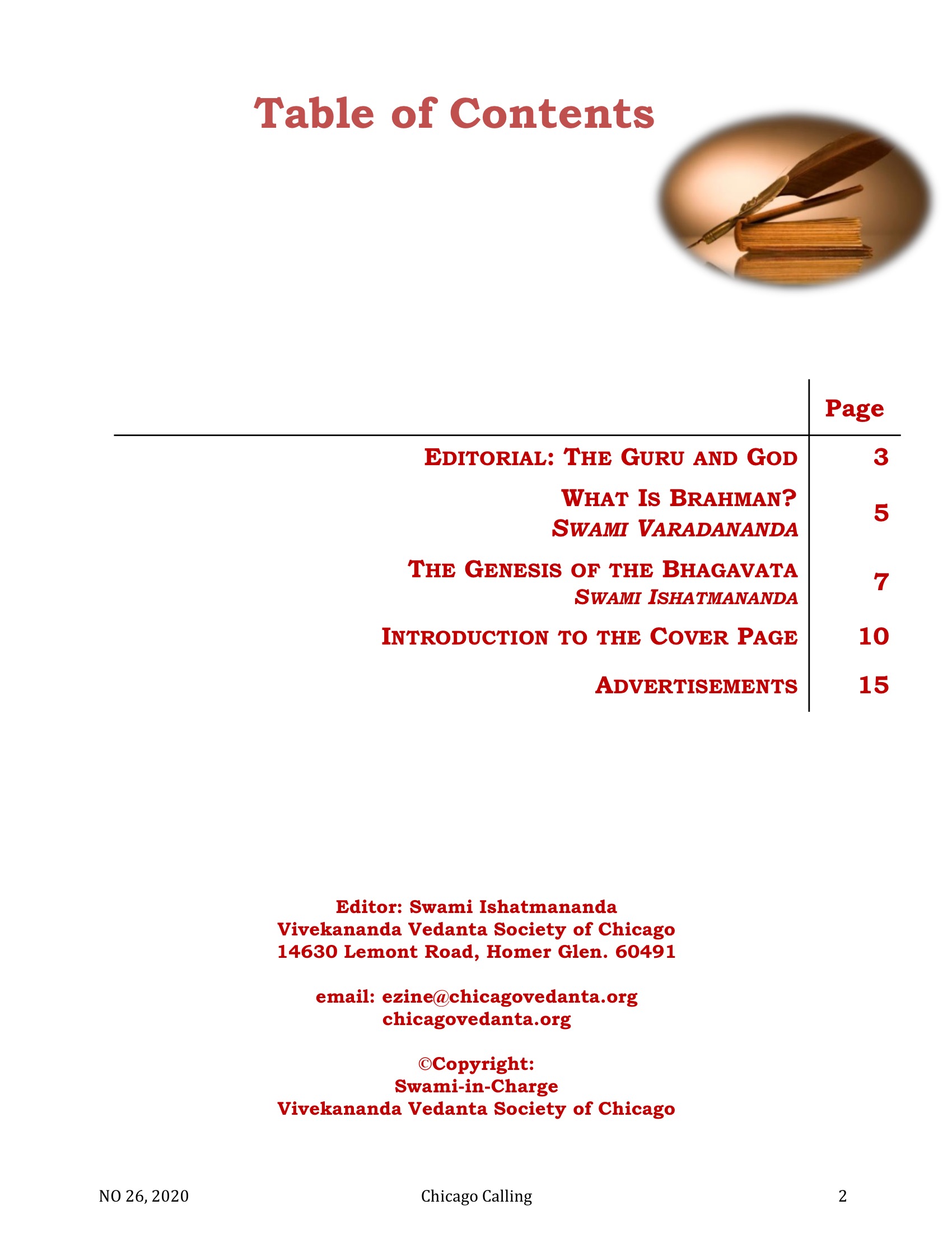 Chicago Calling ezine