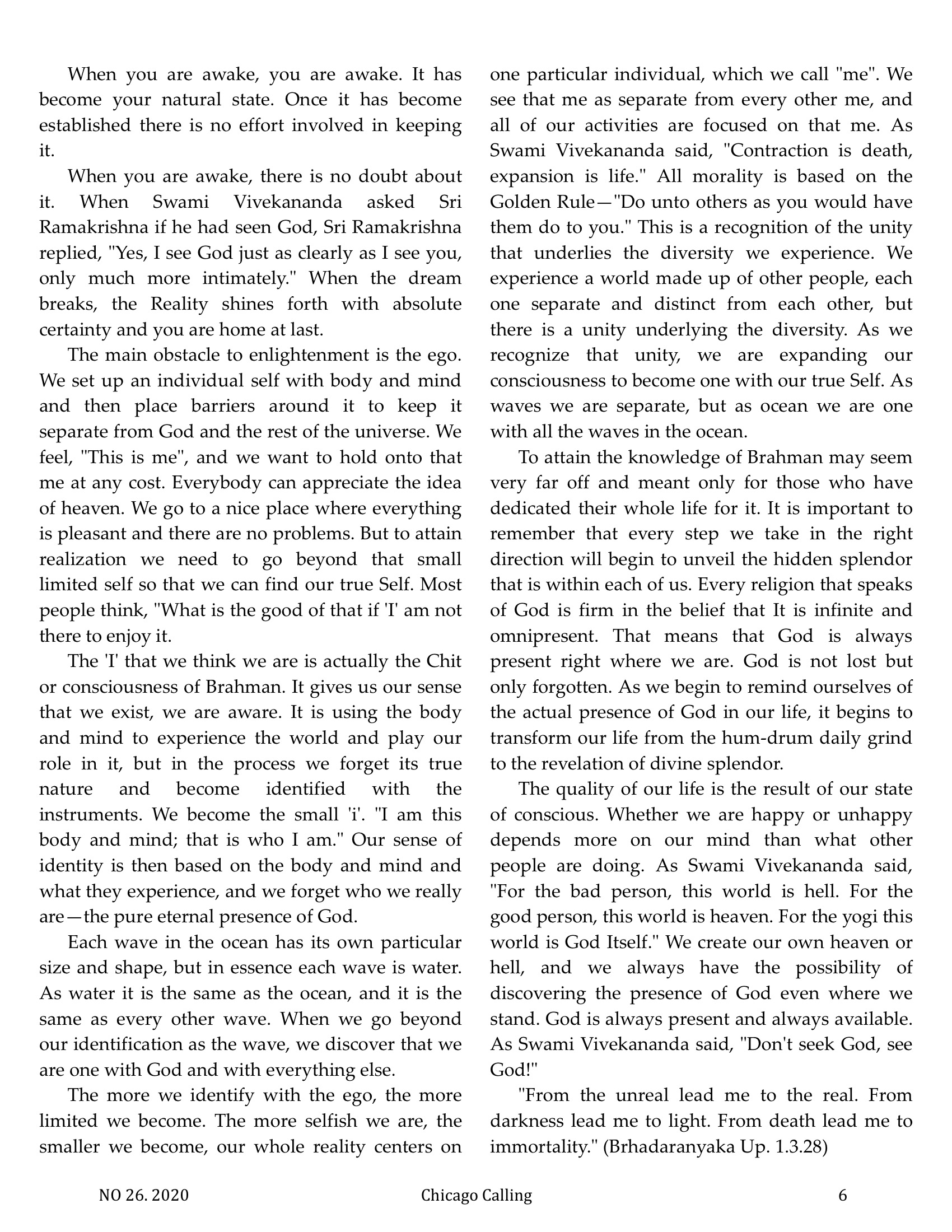 Chicago Calling ezine