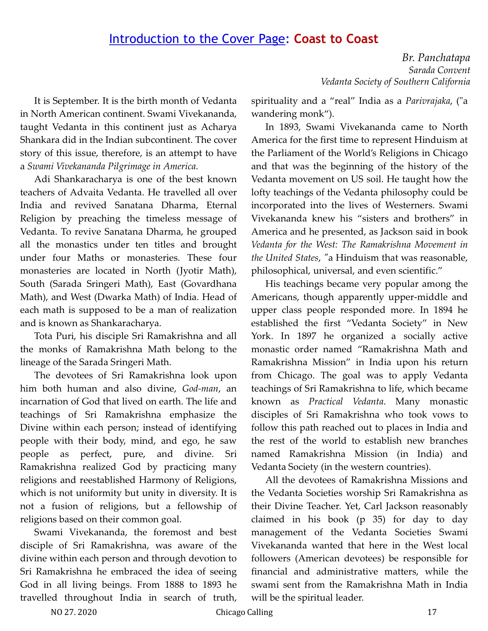 Chicago Calling ezine
