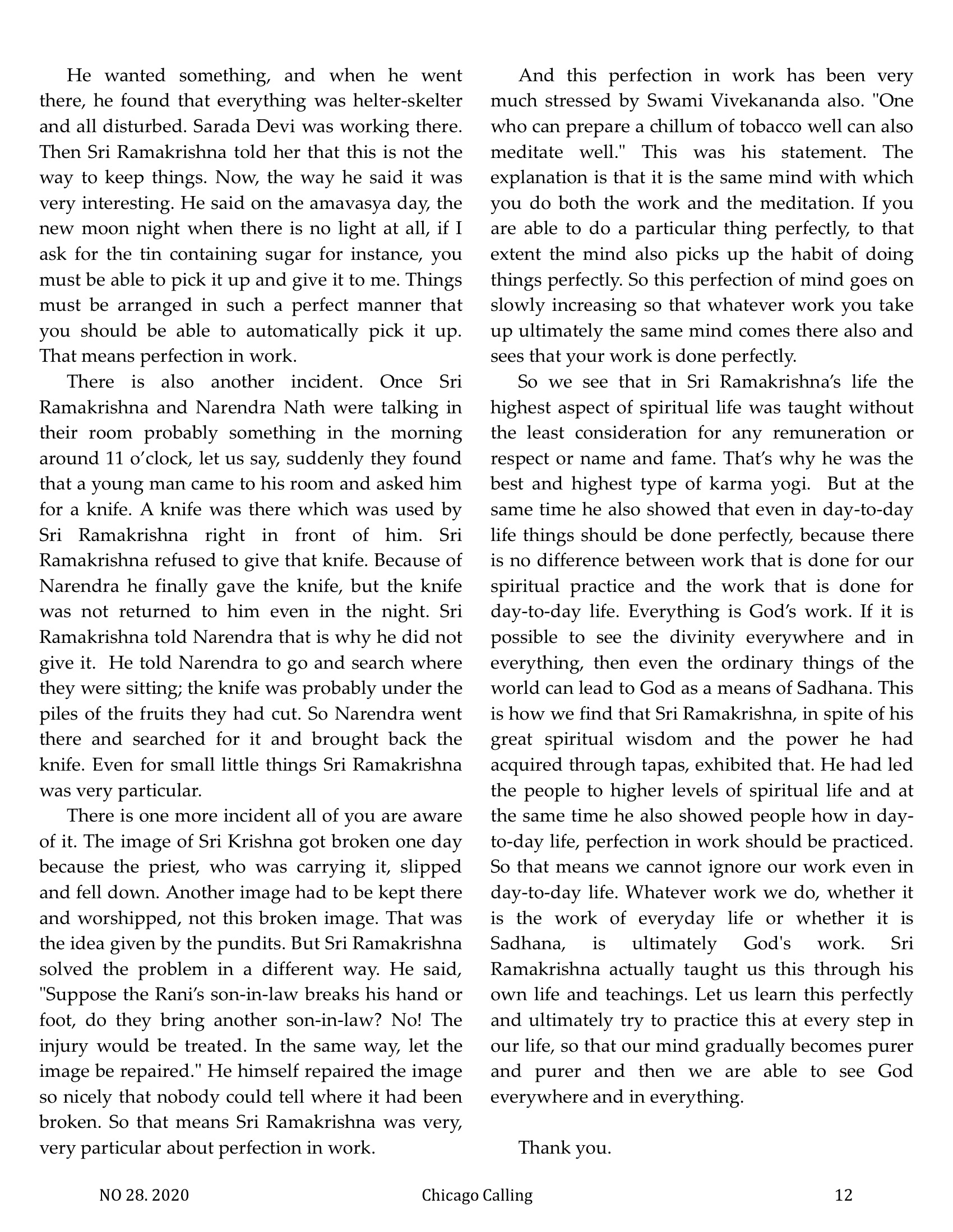 Chicago Calling ezine