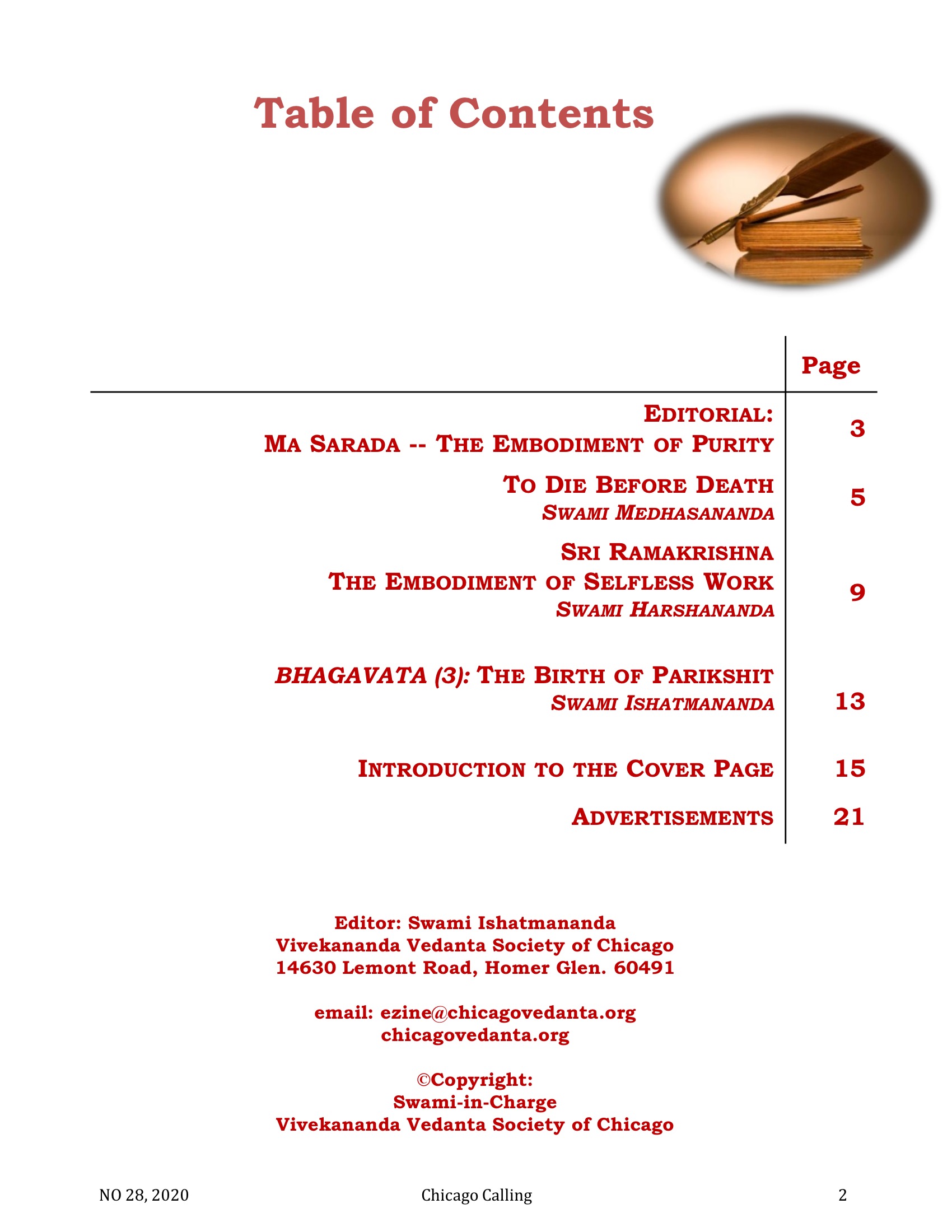 Chicago Calling ezine