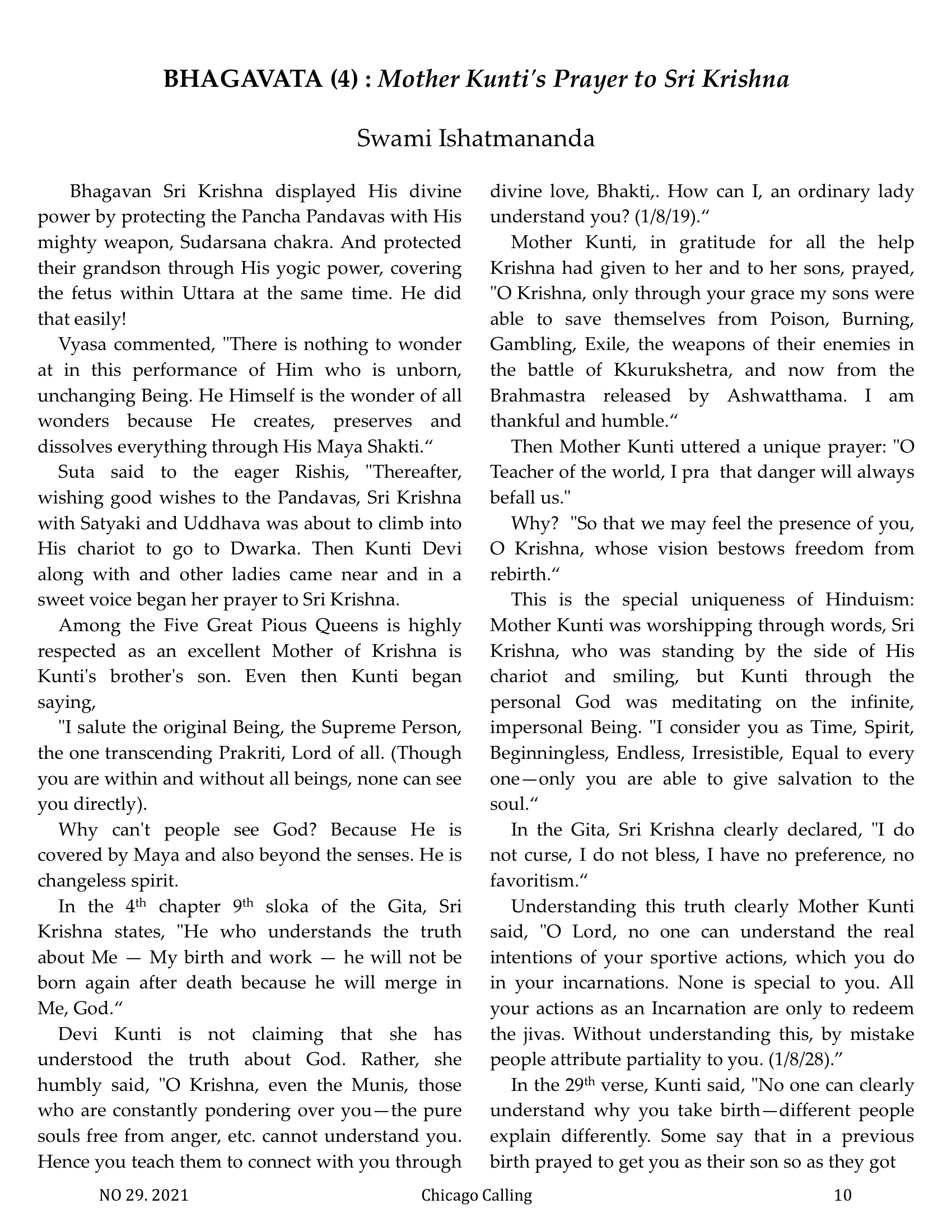 Chicago Calling ezine