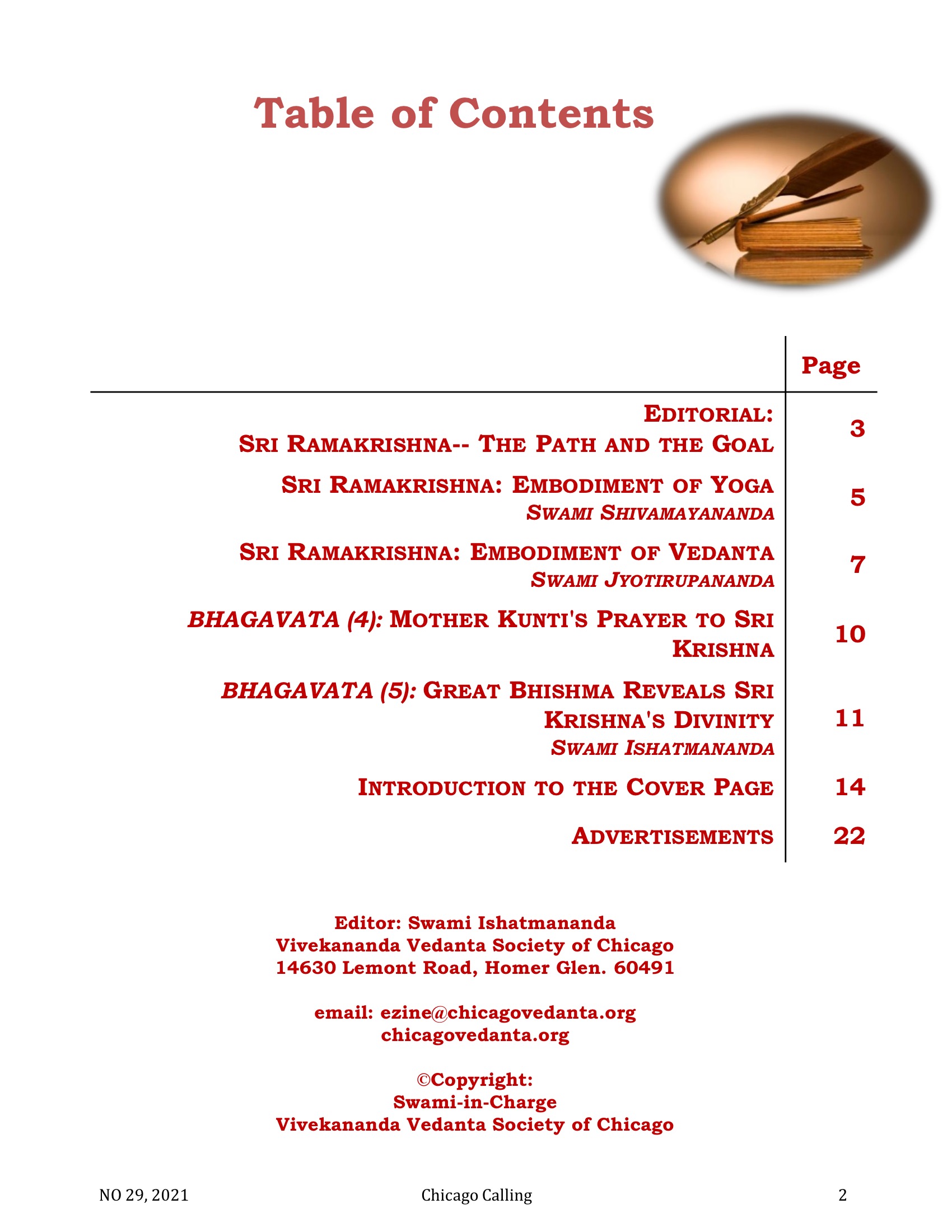 Chicago Calling ezine