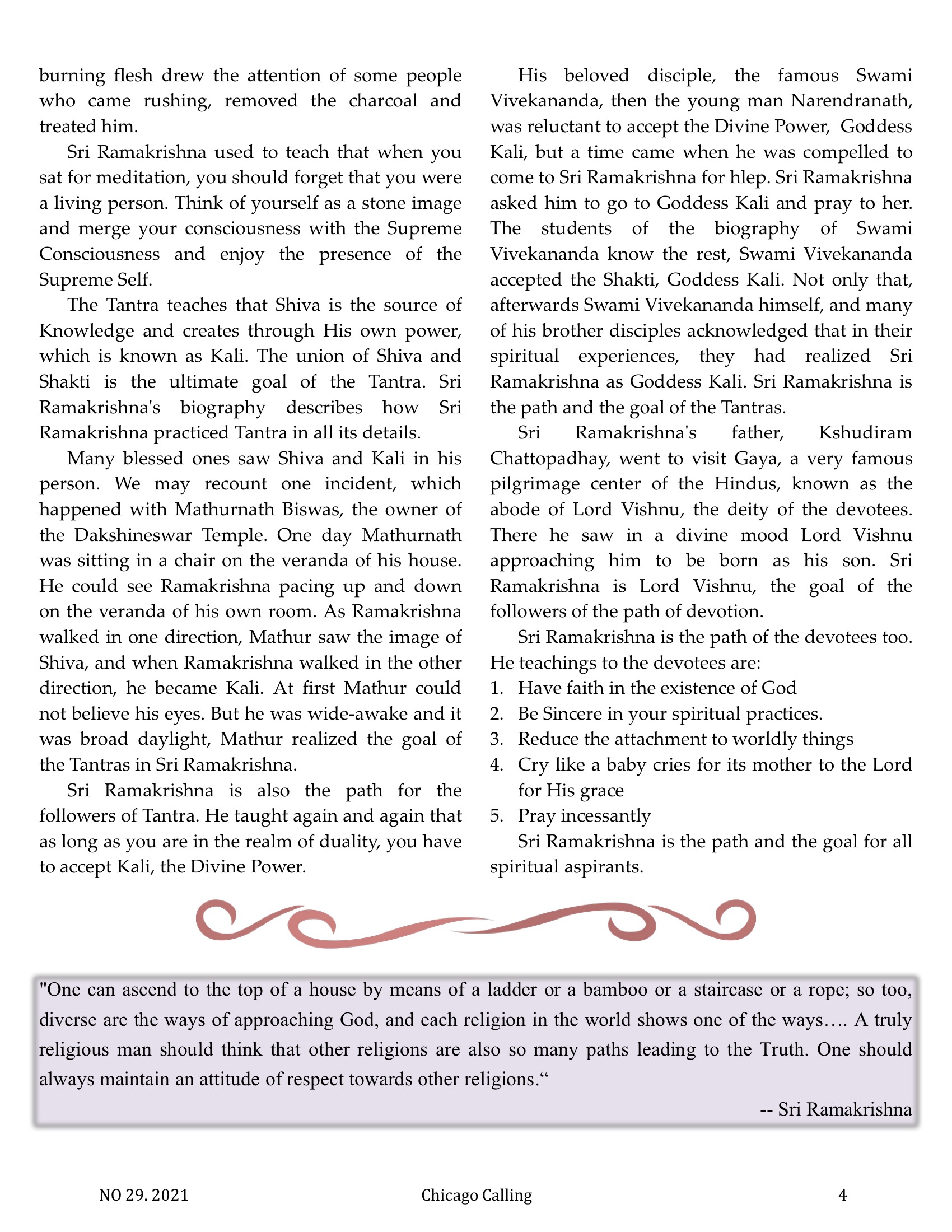 Chicago Calling ezine